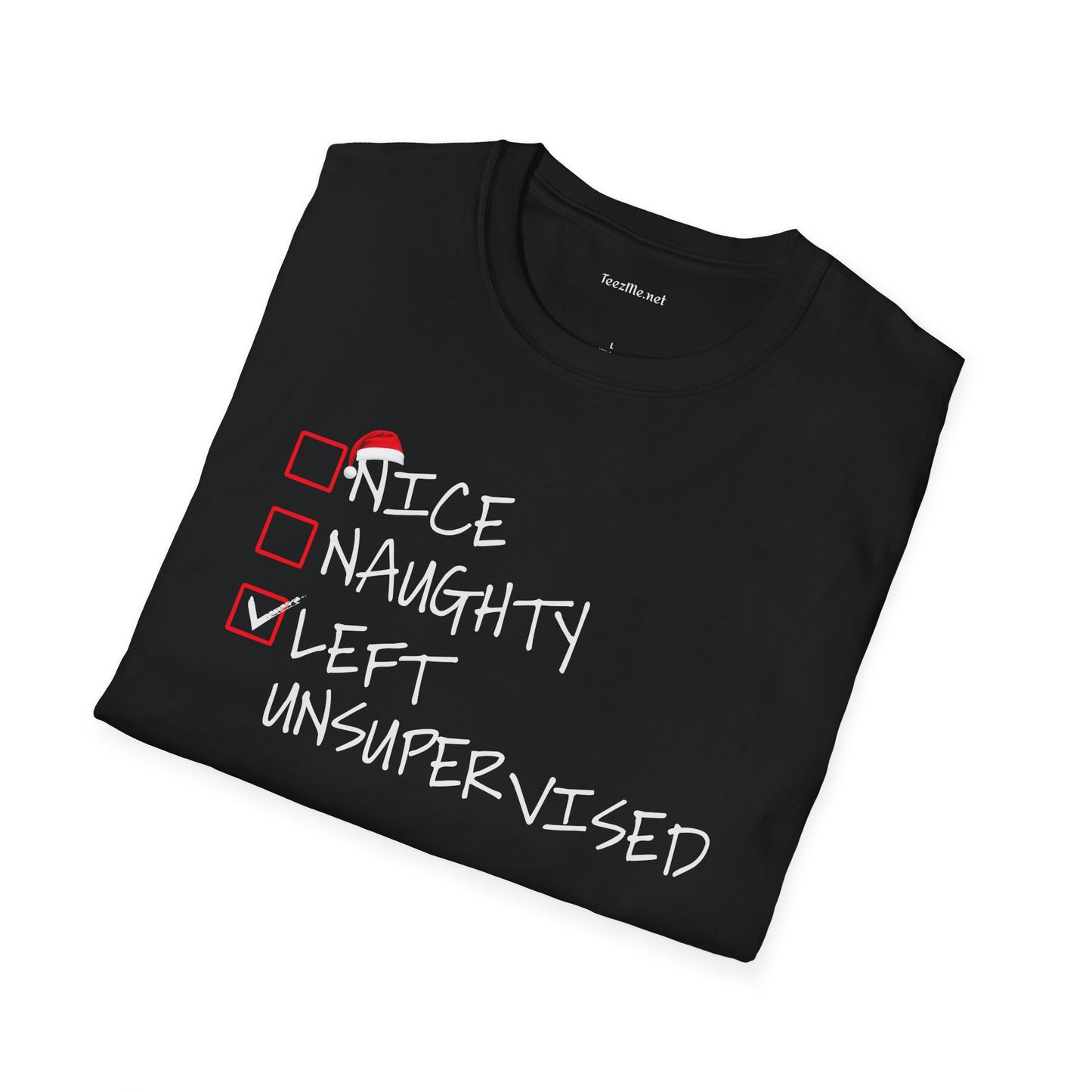 Nice Naughty Unsupervised Unisex SoftStyle T-Shirt 100% Cotton