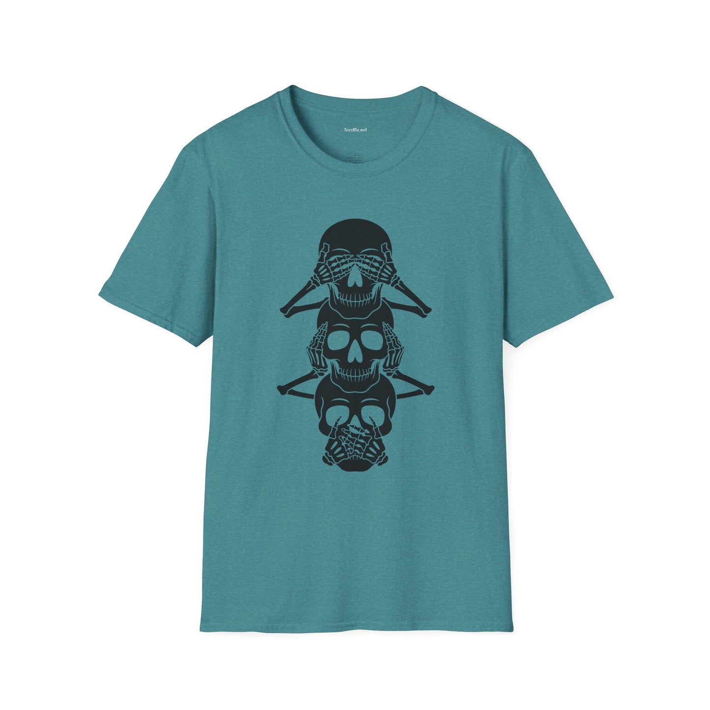 See Hear Speak No Evil Unisex Softstyle T-Shirt 100% Cotton Graphic