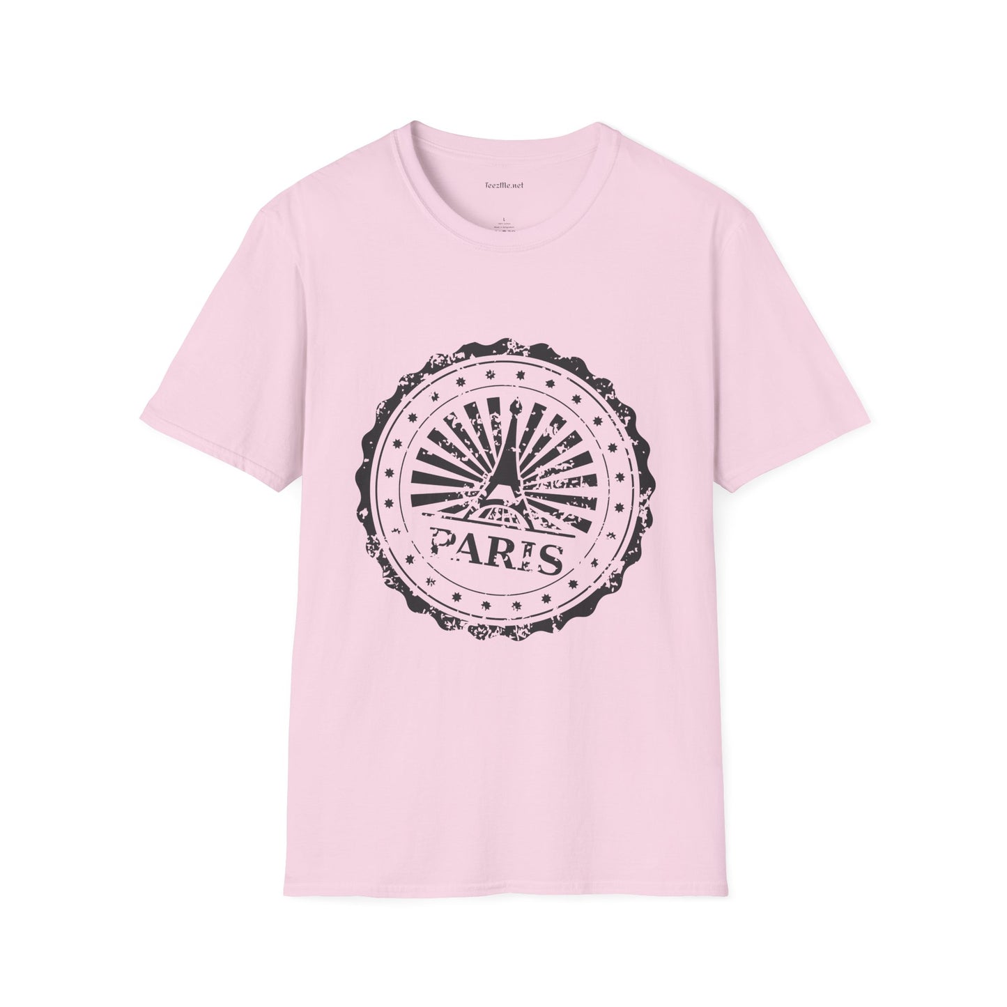 Paris Stamp Unisex Softstyle T-Shirt 100% Cotton
