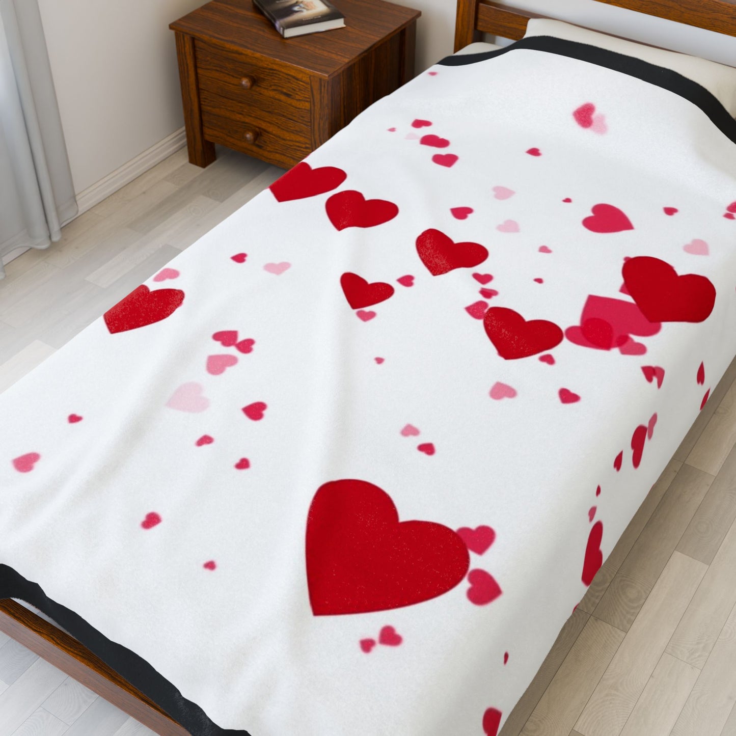 Hearts - Velveteen Plush Blanket Graphic