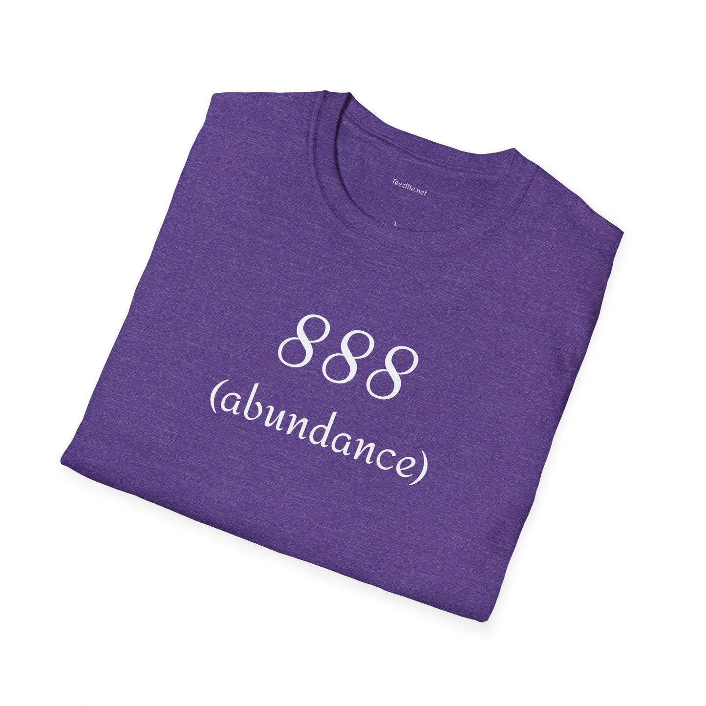 888 (abundance) - Unisex Softstyle T-Shirt 100% Cotton Graphic #angel numbers