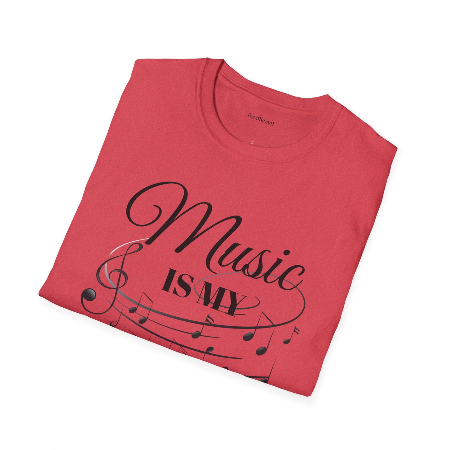 Music is my Therapy - Unisex Softstyle T-Shirt 100% Cotton Graphic