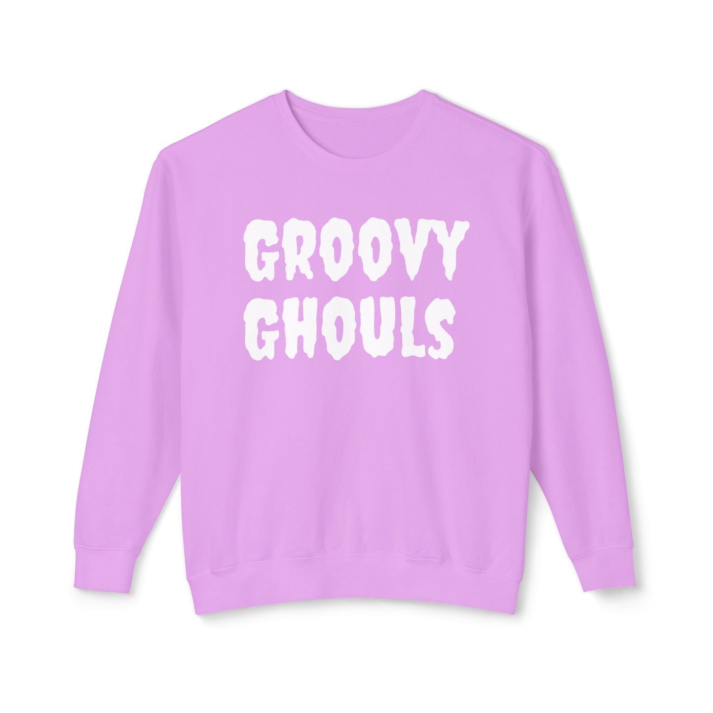 Groovy Ghouls - Unisex Lightweight Crewneck Sweatshirt