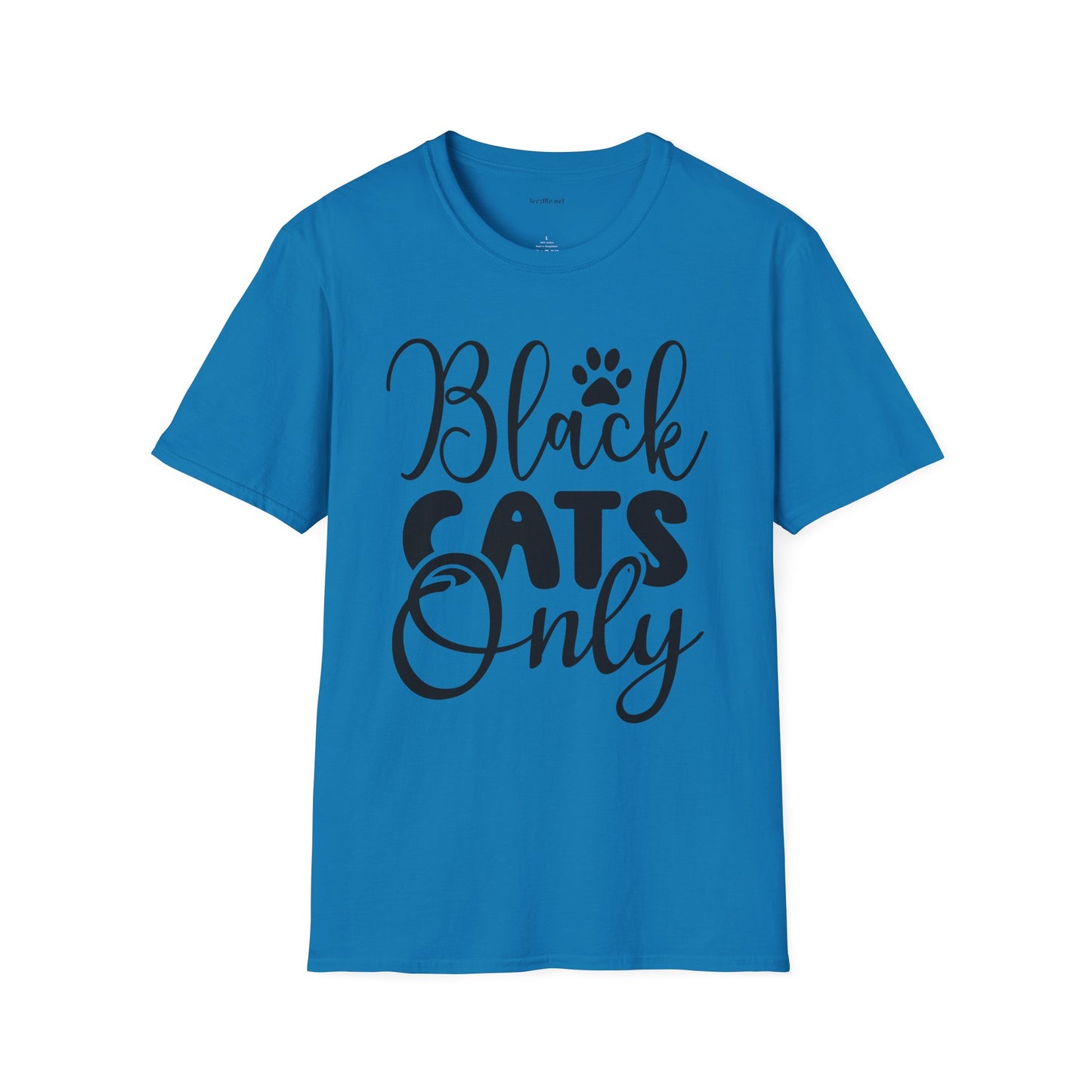 Black Cats Only - Unisex Softstyle T-Shirt 100% Cotton Graphic