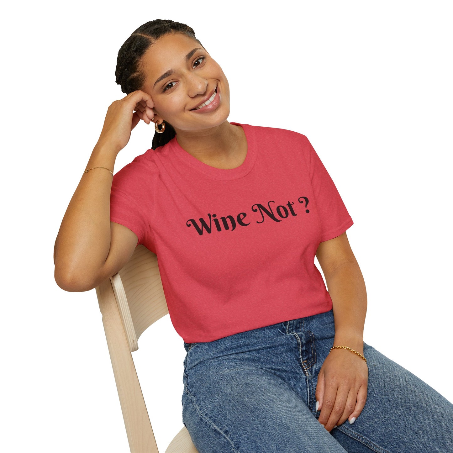 Wine Not ? - Unisex Softstyle T-Shirt 100% Cotton Graphic