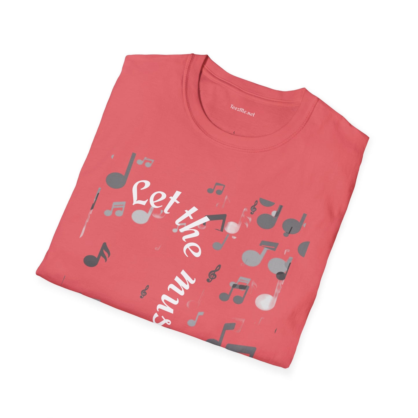 Let the music play - Unisex Sofy-Style Cotton Tee 100% Cotton