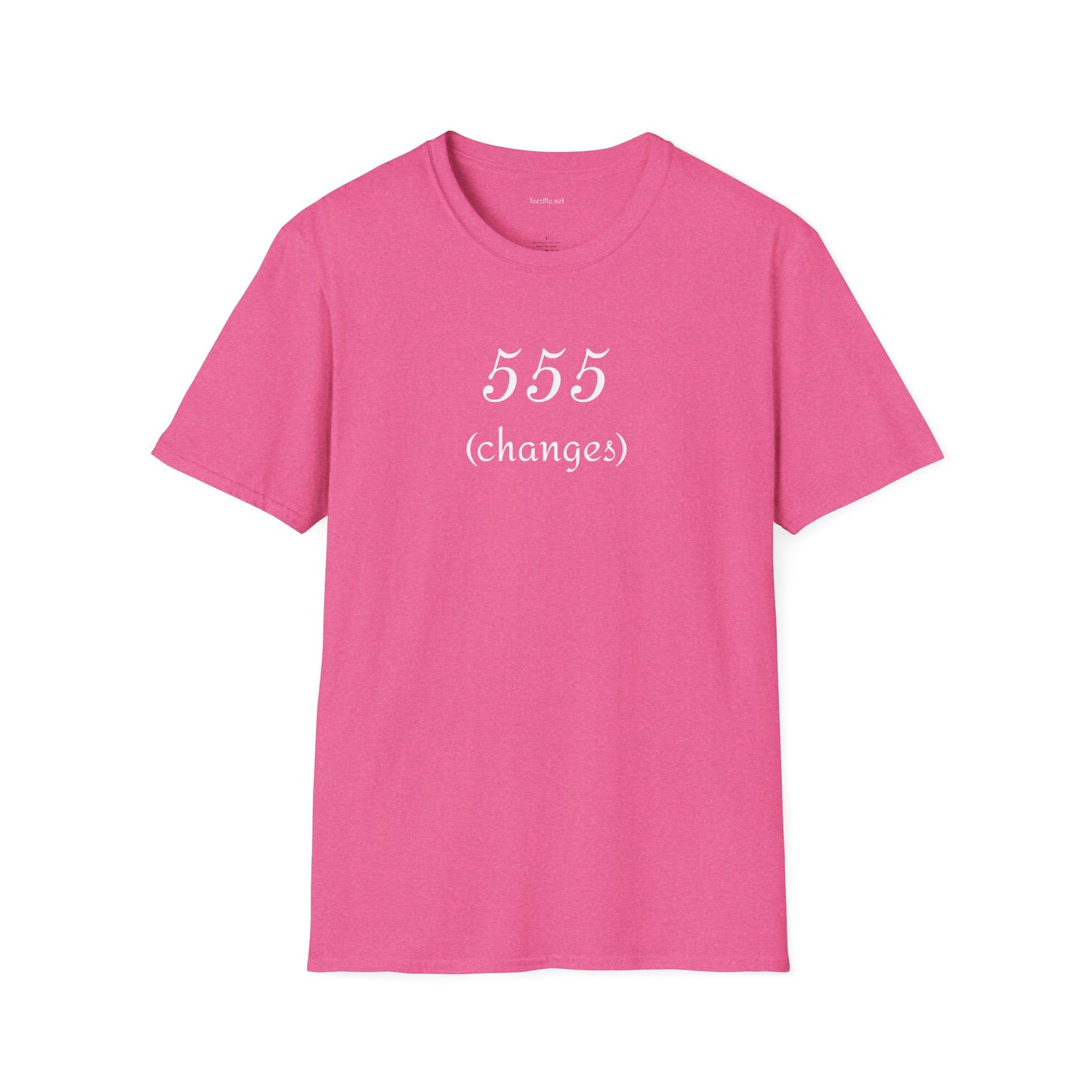 555 (changes) - Unisex Softstyle T-Shirt 100% Cotton Graphic #angel numbers