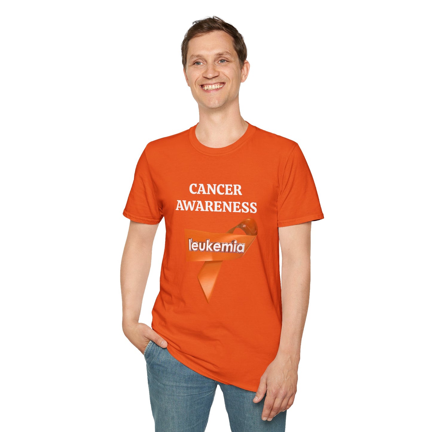 Leukemia Cancer Awareness - Unisex Softstyle T-Shirt 100% Cotton Graphic