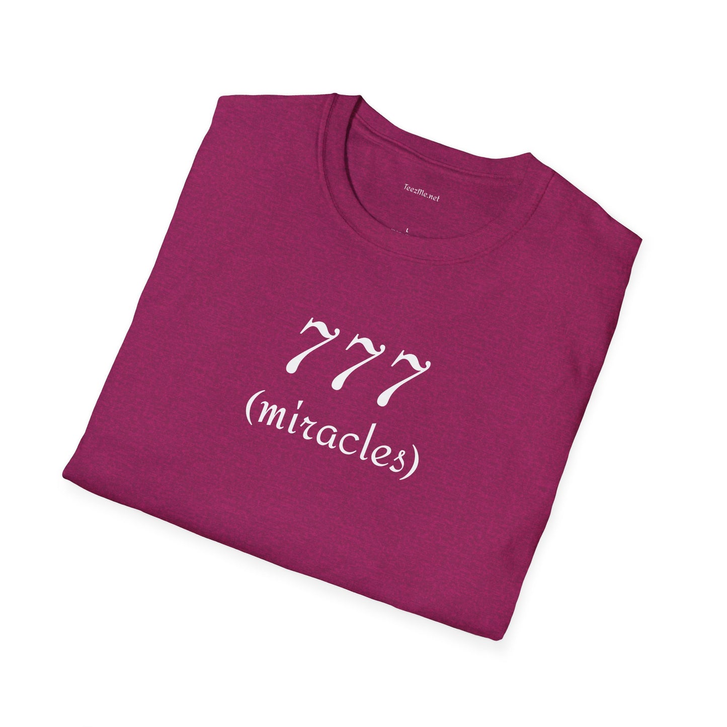 777 (miracles) - Unisex Softstyle T-Shirt 100% Cotton Graphic #angel numbers