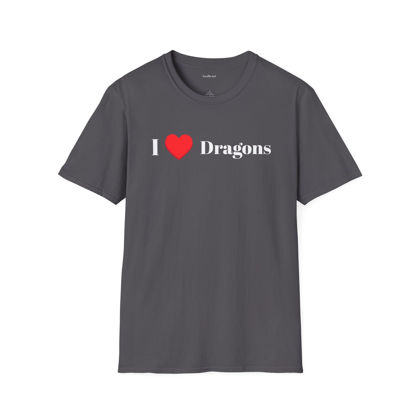 I love Dragons - Unisex Softstyle T-Shirt 100% Cotton Graphic
