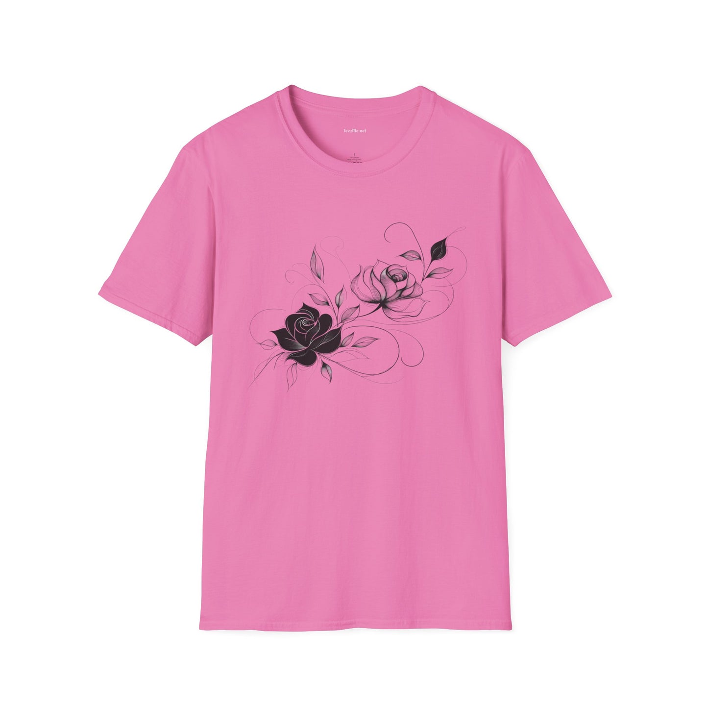 Black rose bouquet - Unisex Softstyle T-Shirt 100% Cotton Graphic