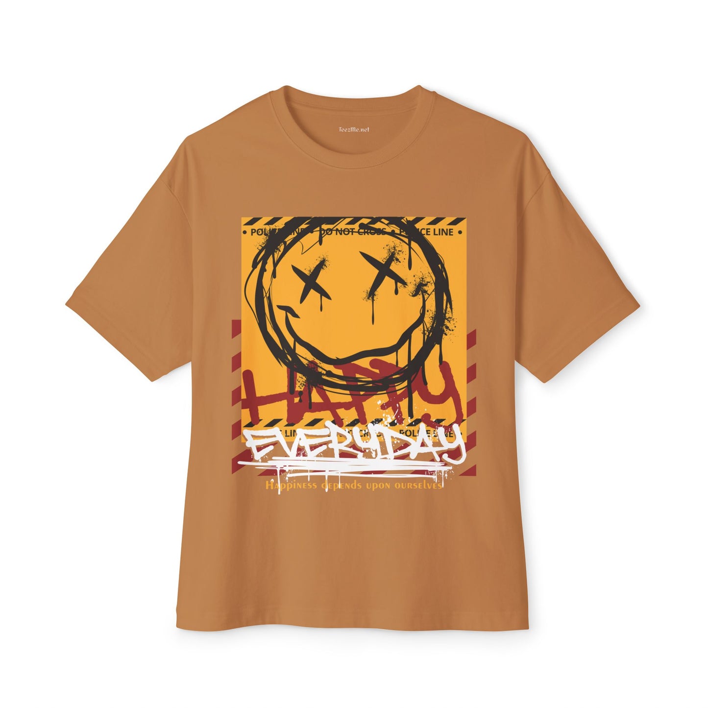 Happy Face Grunge - Unisex Oversized Tee