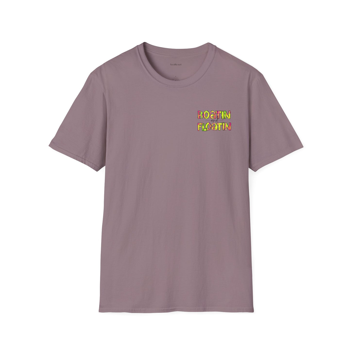 Boatin and Floatin (pocket size) - Unisex Softstyle T-Shirt 100% Cotton Graphic