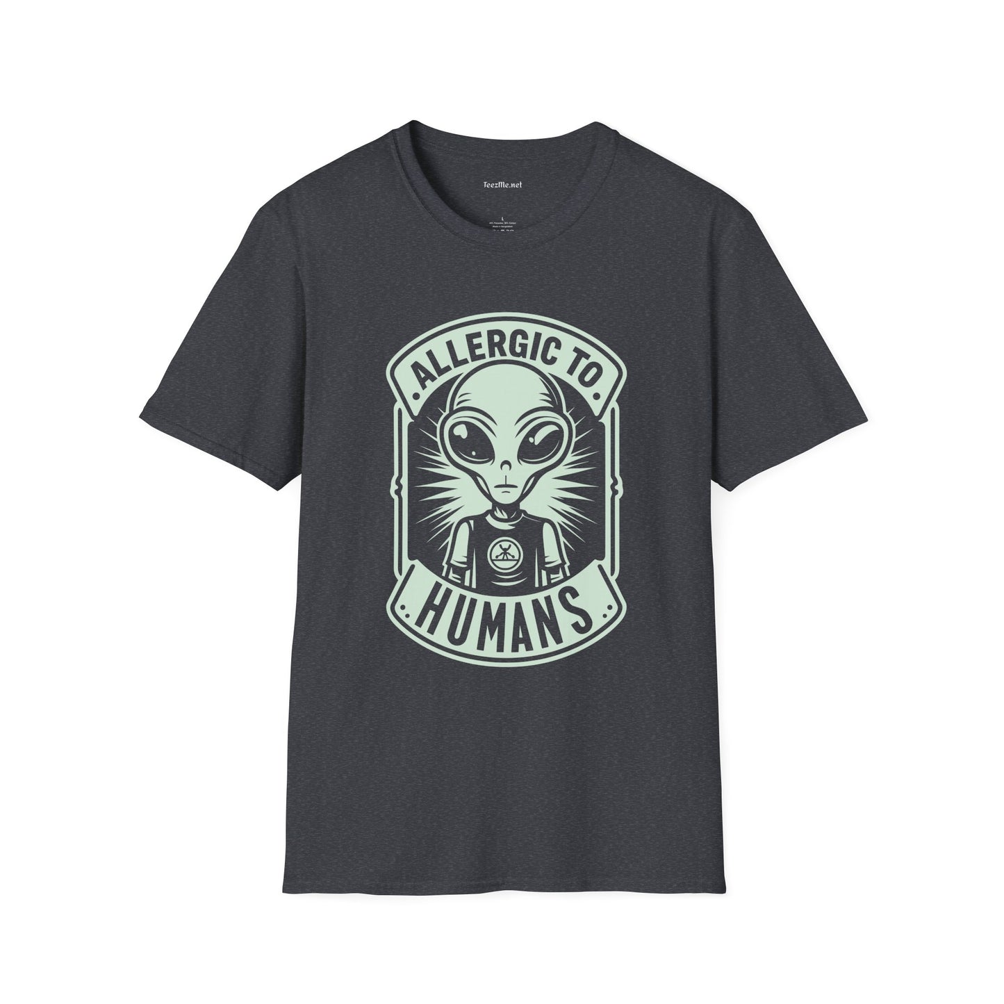 Allergic to Humans Unisex Softstyle T-Shirt 100% Cotton Graphic