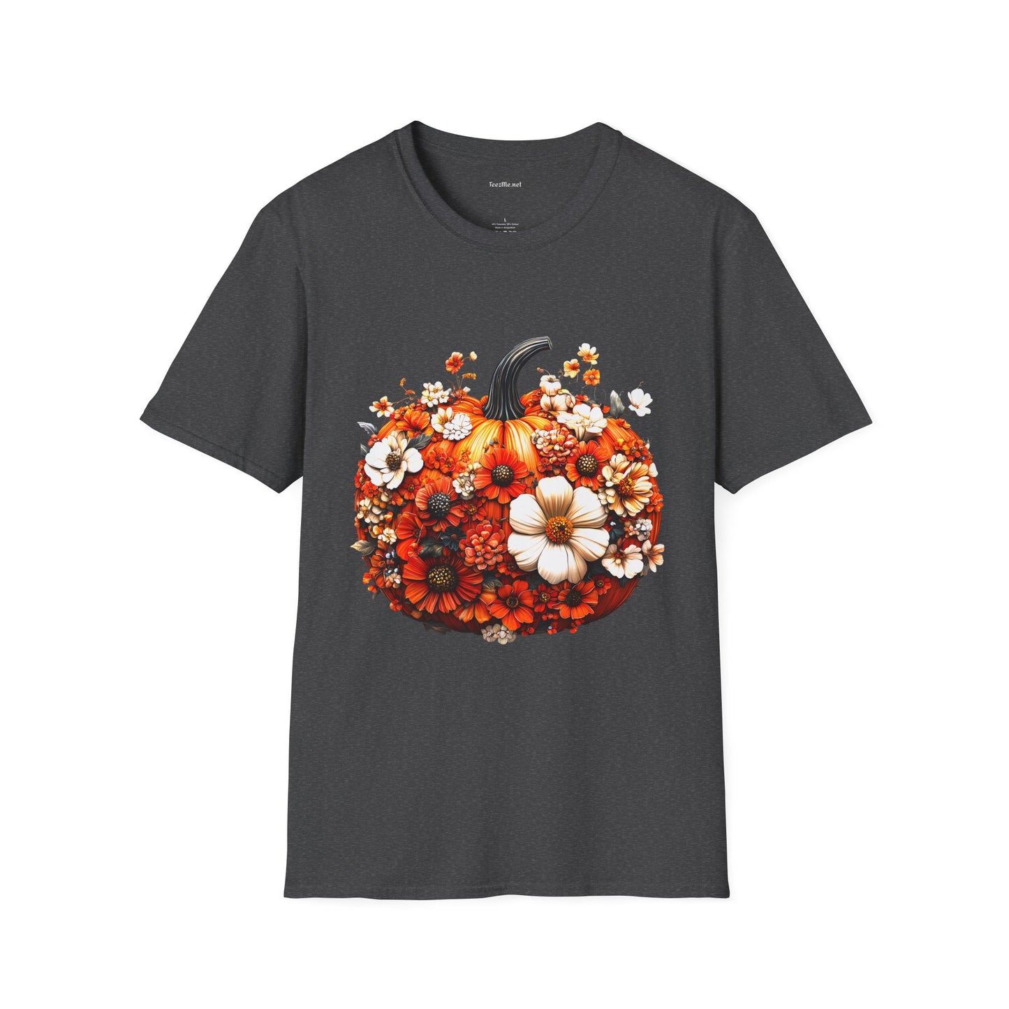 BOHO Floral Pumpkin - Unisex Softstyle T-Shirt 100% Cotton Graphic