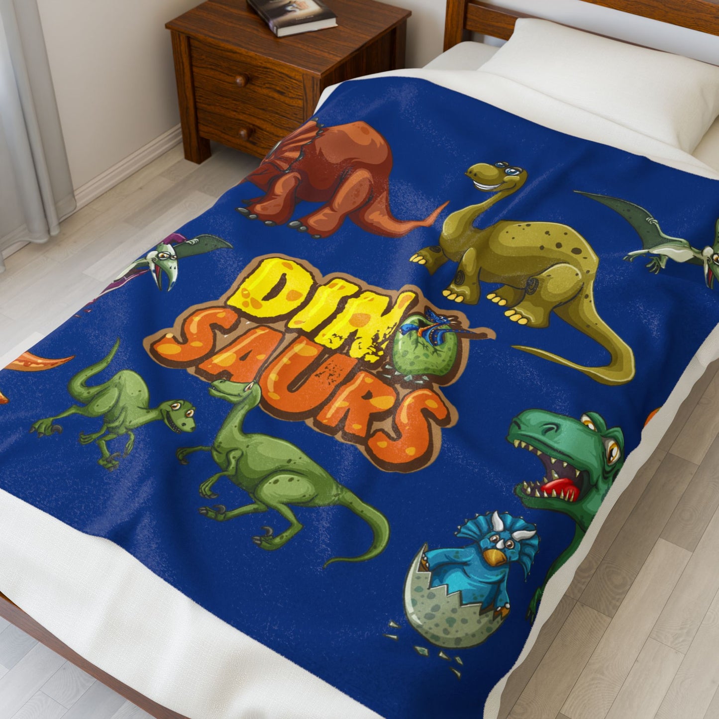 Dinosaurs Velveteen Plush Blanket