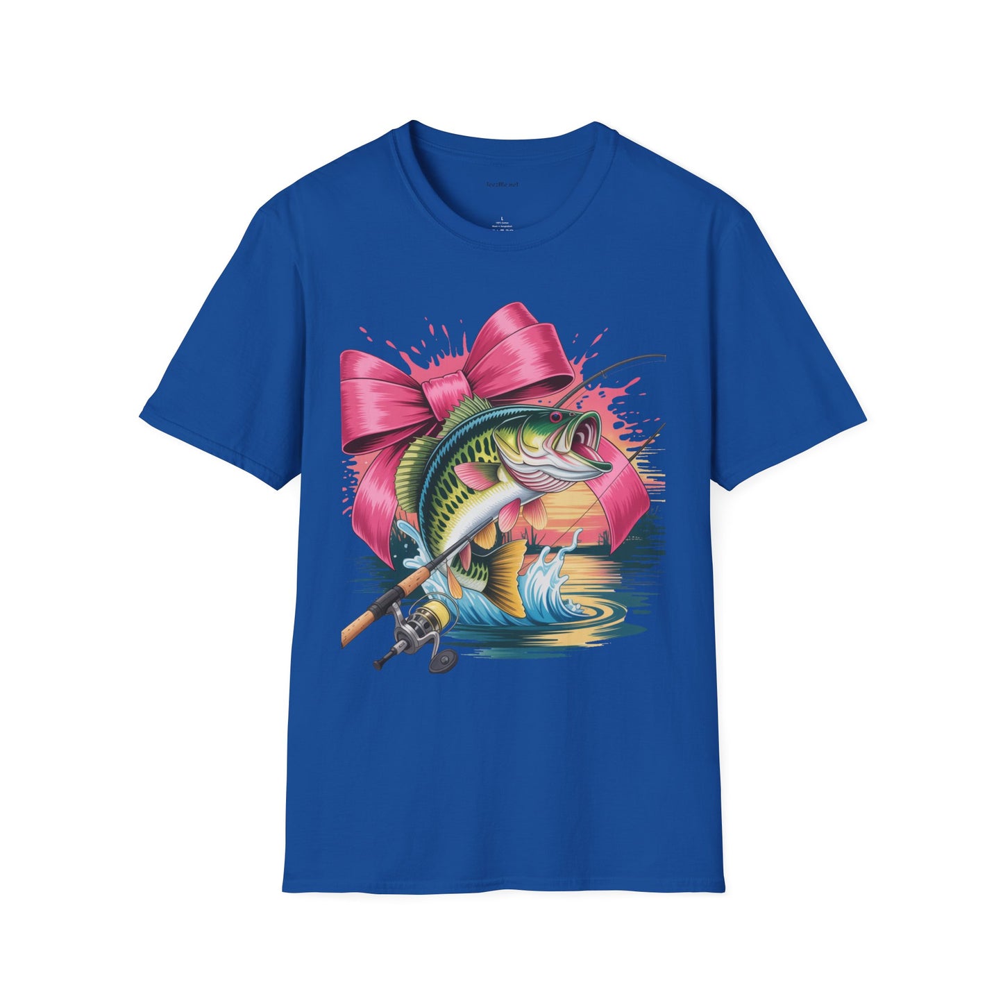 Fishing Girl - Unisex Softstyle T-Shirt 100% Cotton Graphic