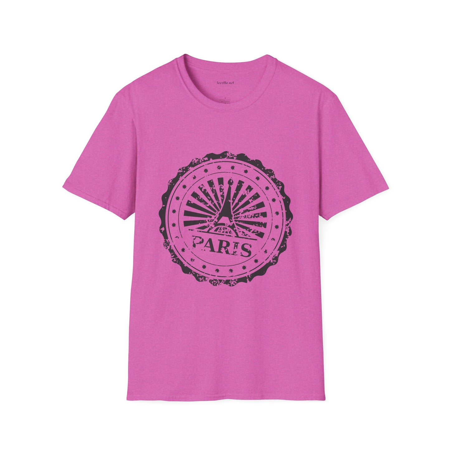 Paris Stamp Unisex Softstyle T-Shirt 100% Cotton