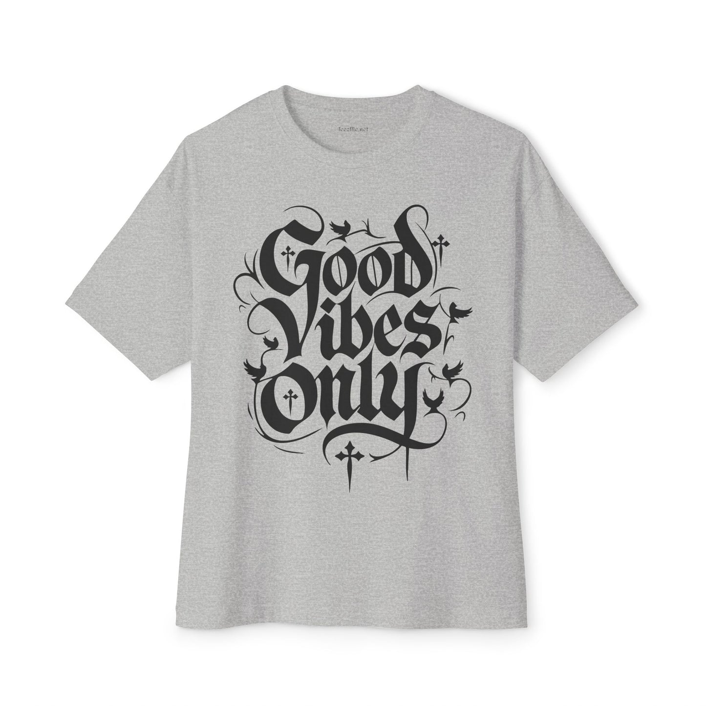 Good Vibes Only Goth Unisex Oversized Boxy Tee