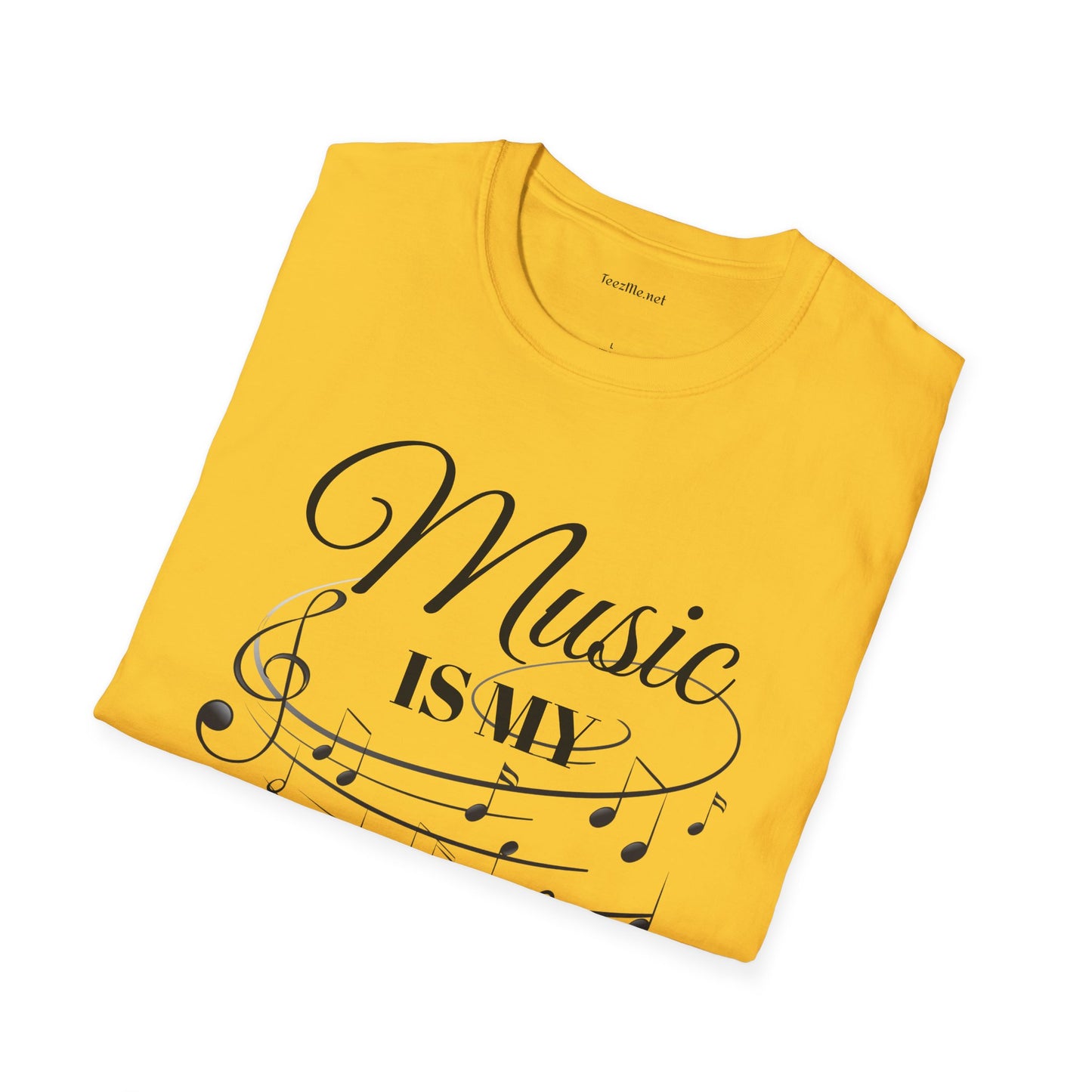 Music is my Therapy - Unisex Softstyle T-Shirt 100% Cotton Graphic
