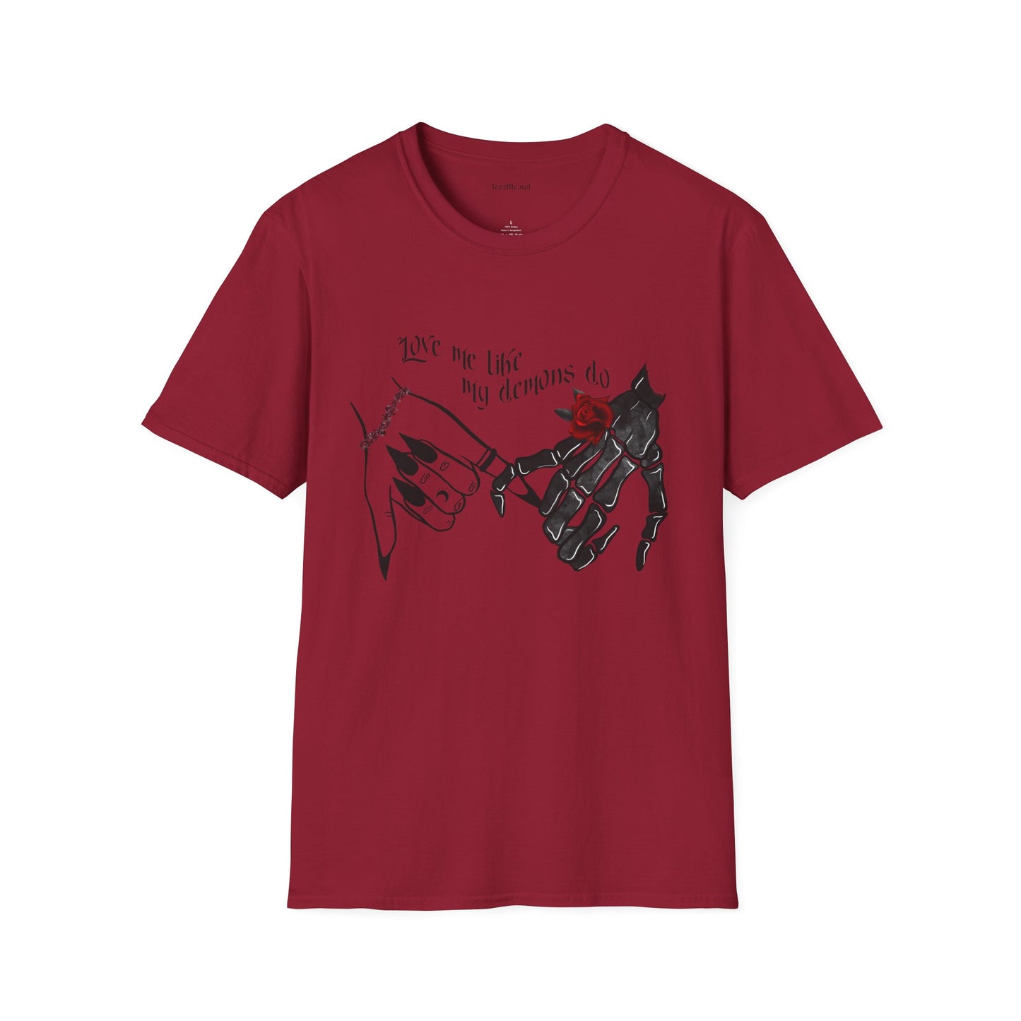 Love Me Like My Demons Do Unisex Softstyle T-Shirt 100% Cotton Graphic