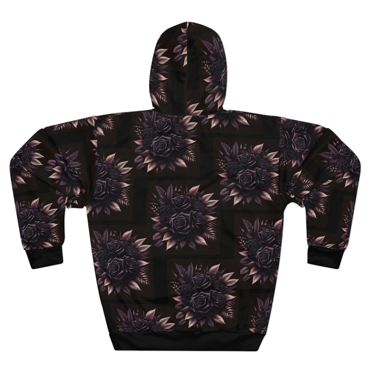 Black Rose Unisex Pullover Hoodie (AOP)