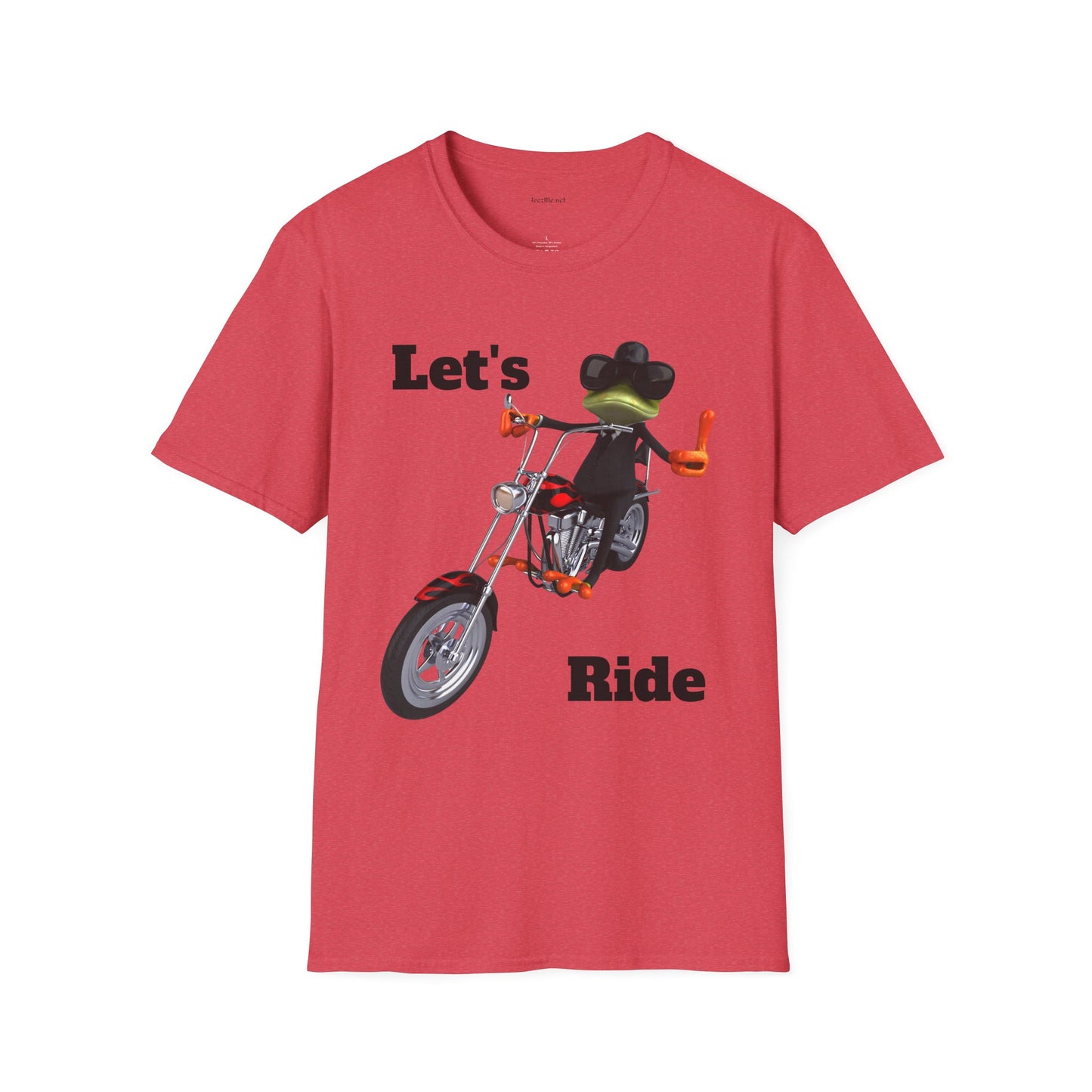 Let's Ride - Unisex Softstyle T-Shirt 100% Cotton Graphic Motorcycle Harley