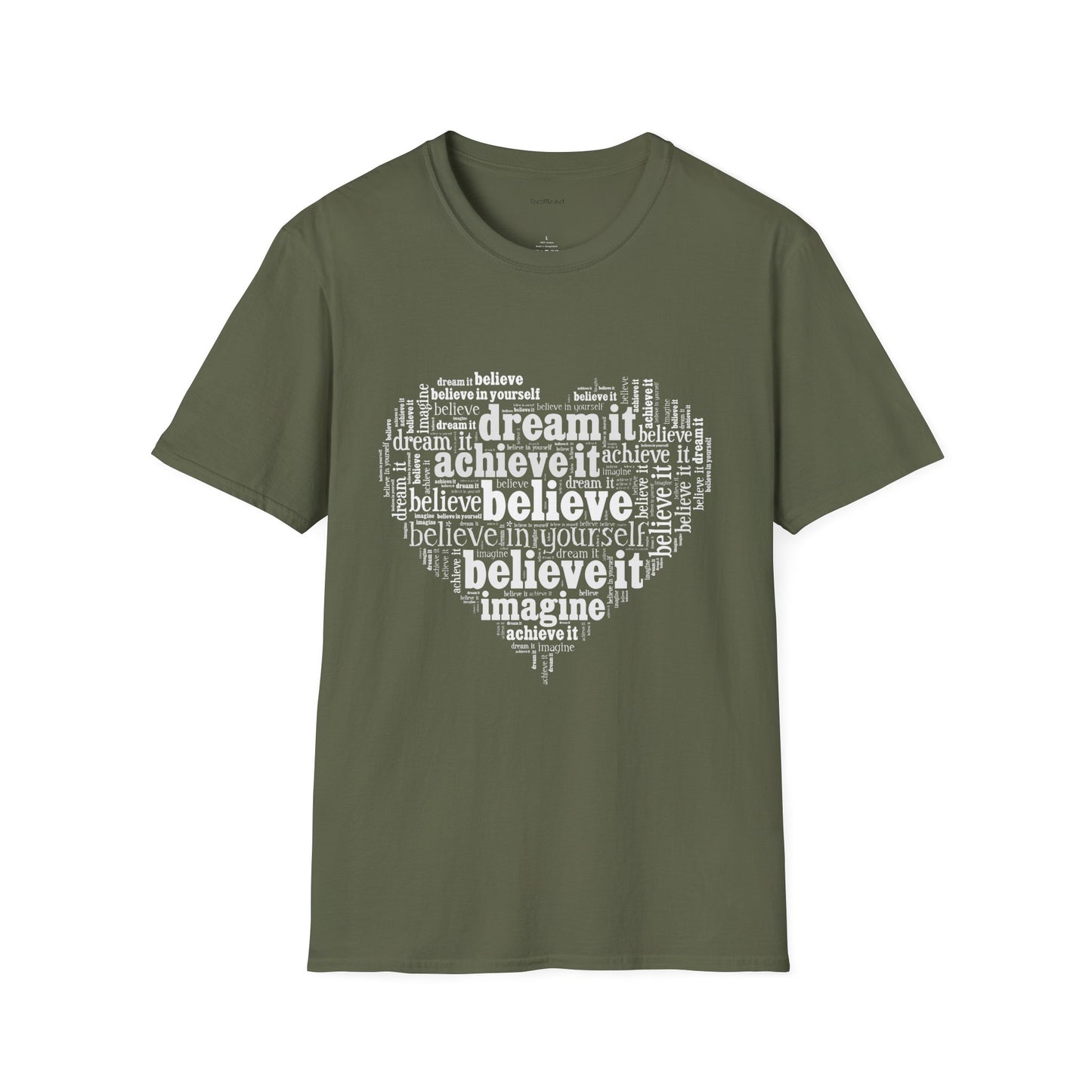 Dream Believe Achieve It - Unisex Softstyle T-Shirt 100% Cotton Graphic
