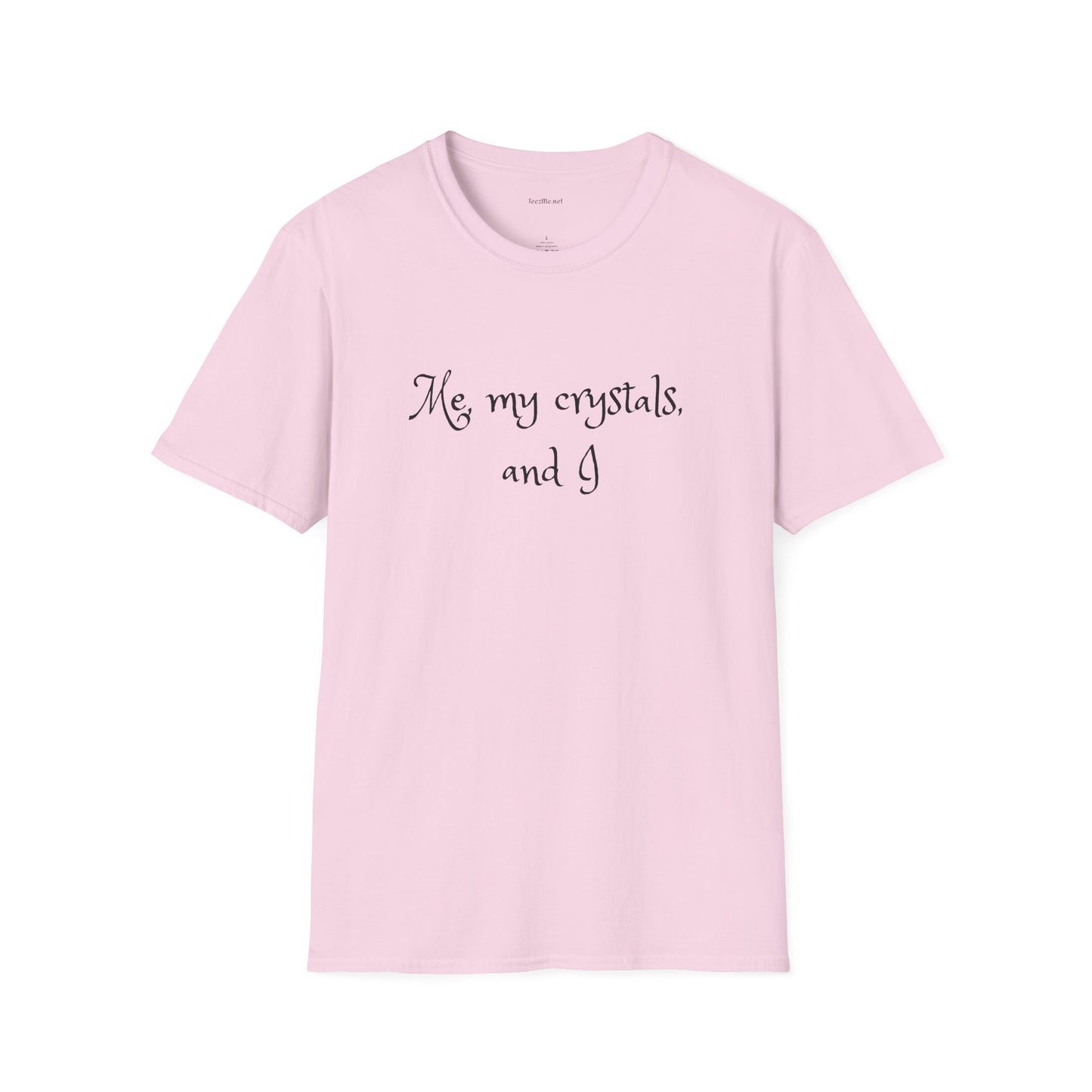 Me, my crystals, and I - Unisex Softstyle T-Shirt 100% Cotton Graphic