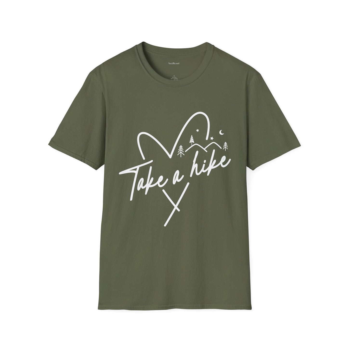 Take a Hike (white) - Unisex Softstyle T-Shirt 100% Cotton Graphic