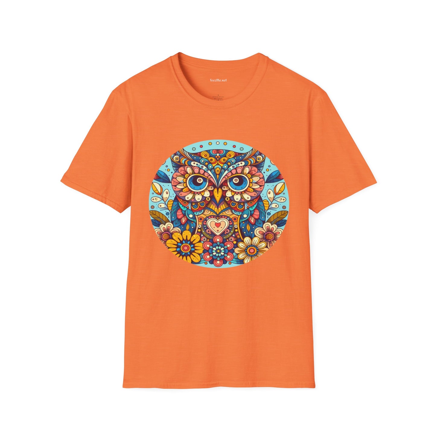 Floral Owl (1) Unisex Softstyle T-Shirt 100% Cotton Graphic