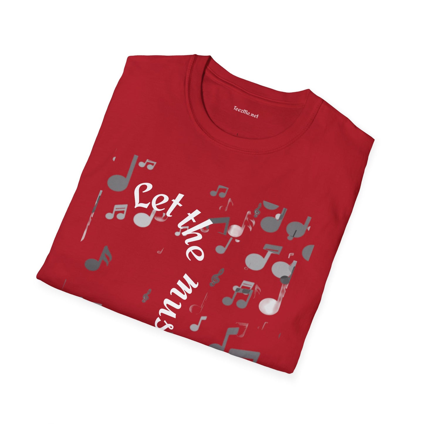 Let the music play - Unisex Sofy-Style Cotton Tee 100% Cotton