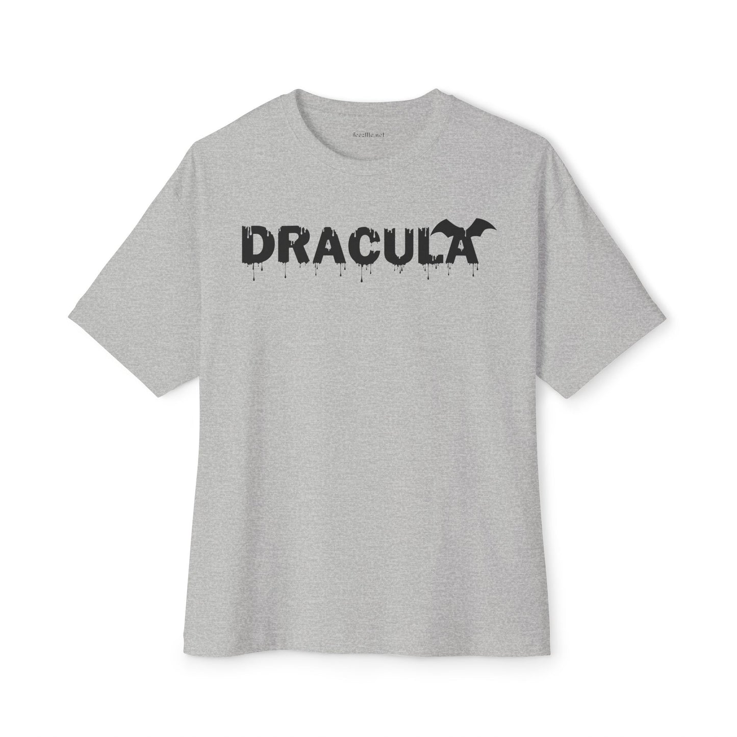 DRACULA with bats on back Unisex Oversized Boxy Tee