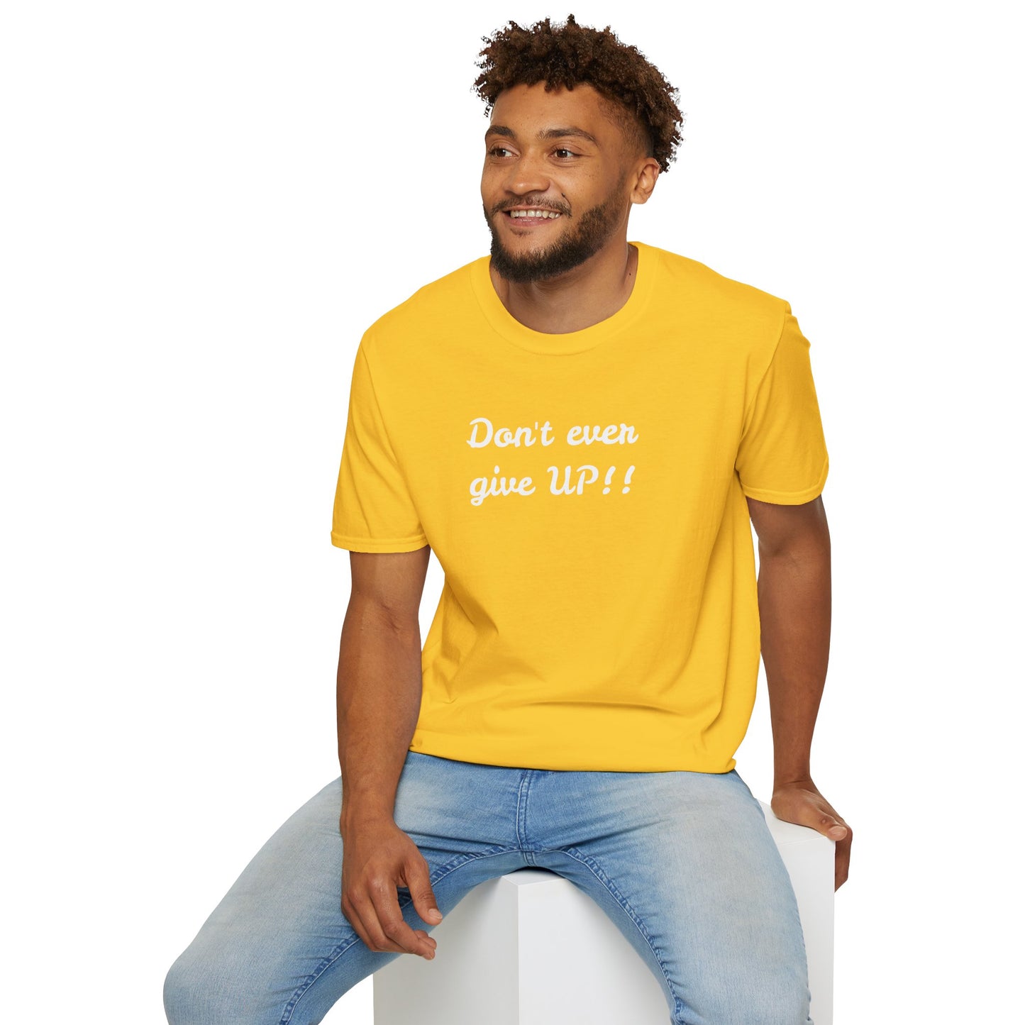 Don't ever give UP!! - Unisex Softstyle T-Shirt 100% Cotton Graphic