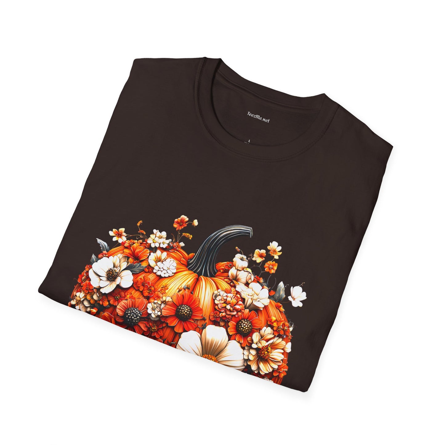 BOHO Floral Pumpkin - Unisex Softstyle T-Shirt 100% Cotton Graphic
