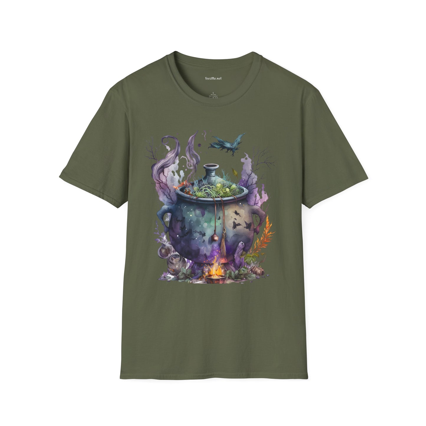 Cauldron Watercolor Unisex Softstyle T-Shirt 100% Cotton Graphic
