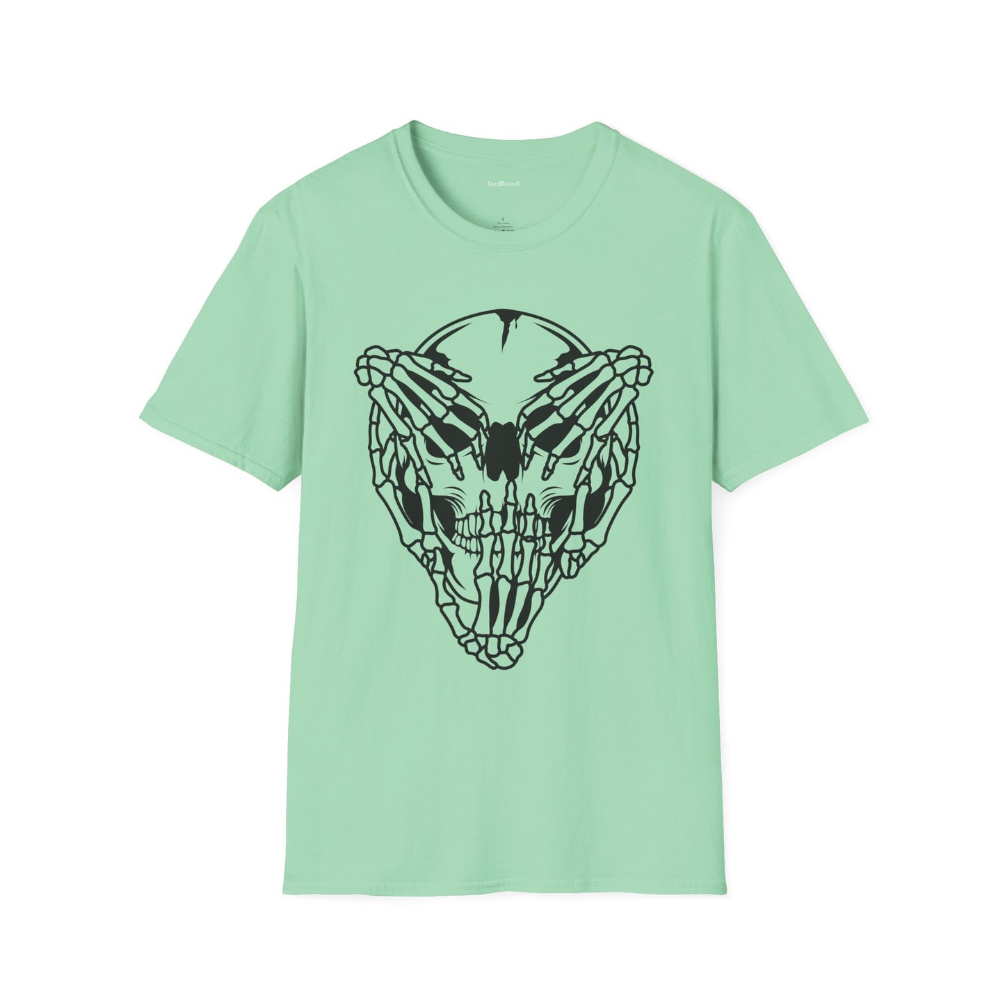 Hear Speak See No Evil Skull Unisex Softstyle T-Shirt 100% Cotton Graphic