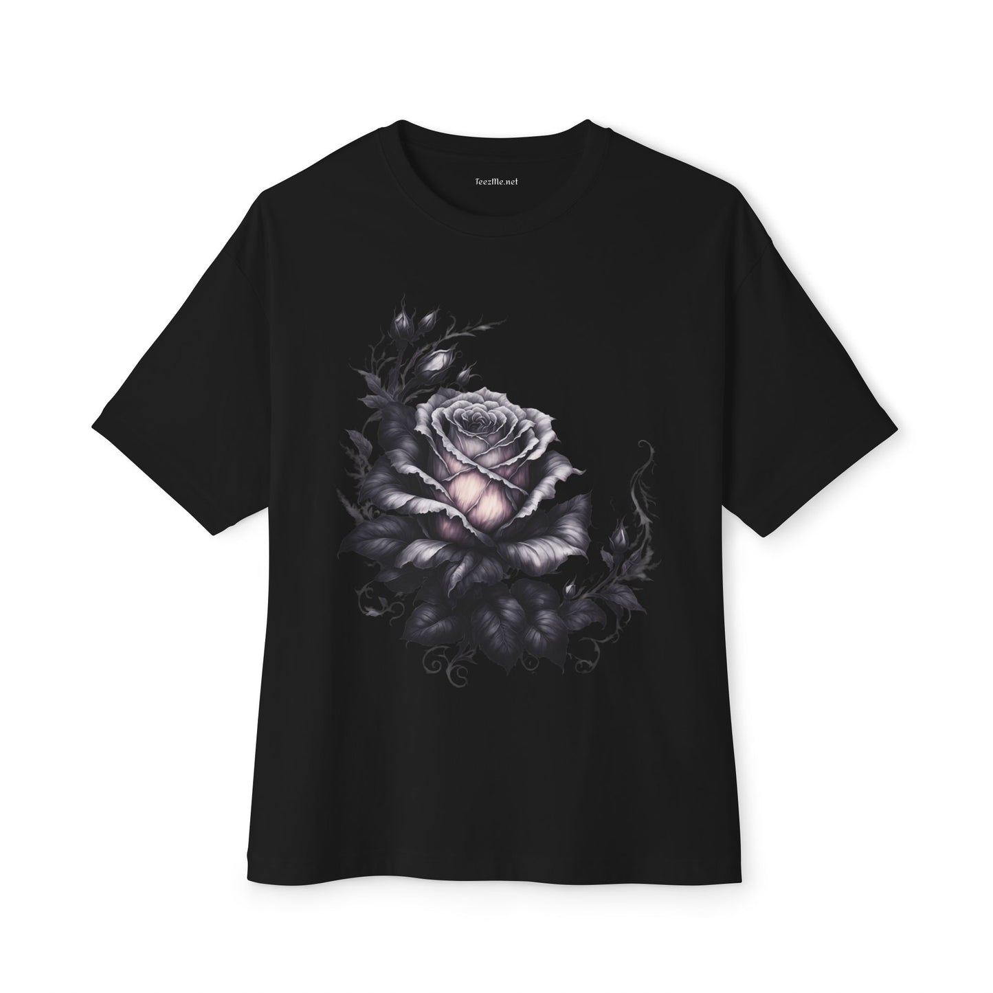 Black Rose - Unisex Oversized Boxy Tee