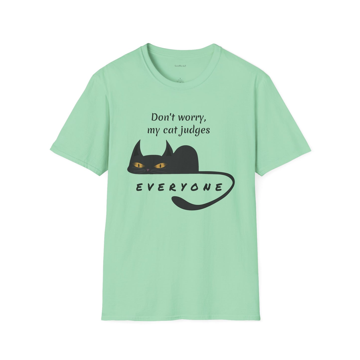 Judging Cat - Unisex Softstyle T-Shirt 100% Cotton Graphic