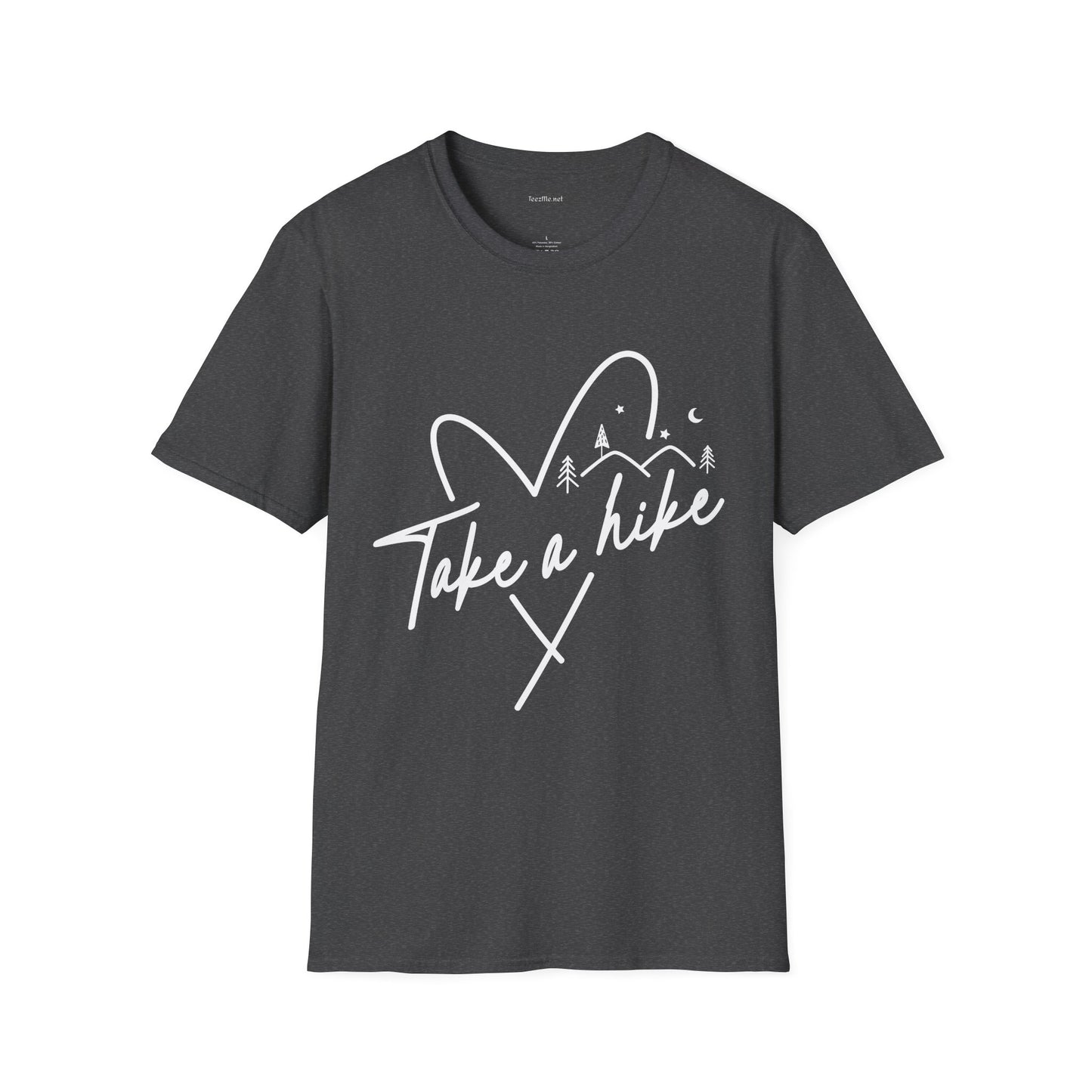 Take a Hike (white) - Unisex Softstyle T-Shirt 100% Cotton Graphic