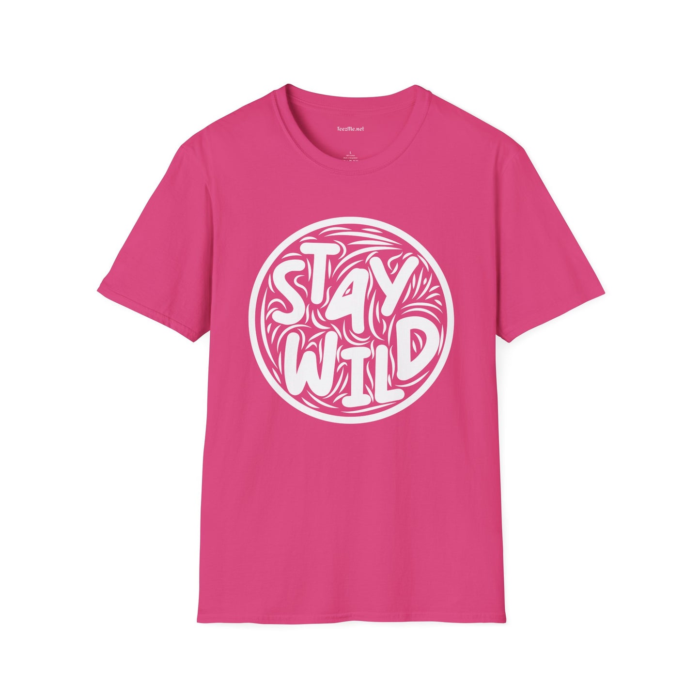 Stay Wild Retro Unisex Softstyle T-Shirt 100% Cotton