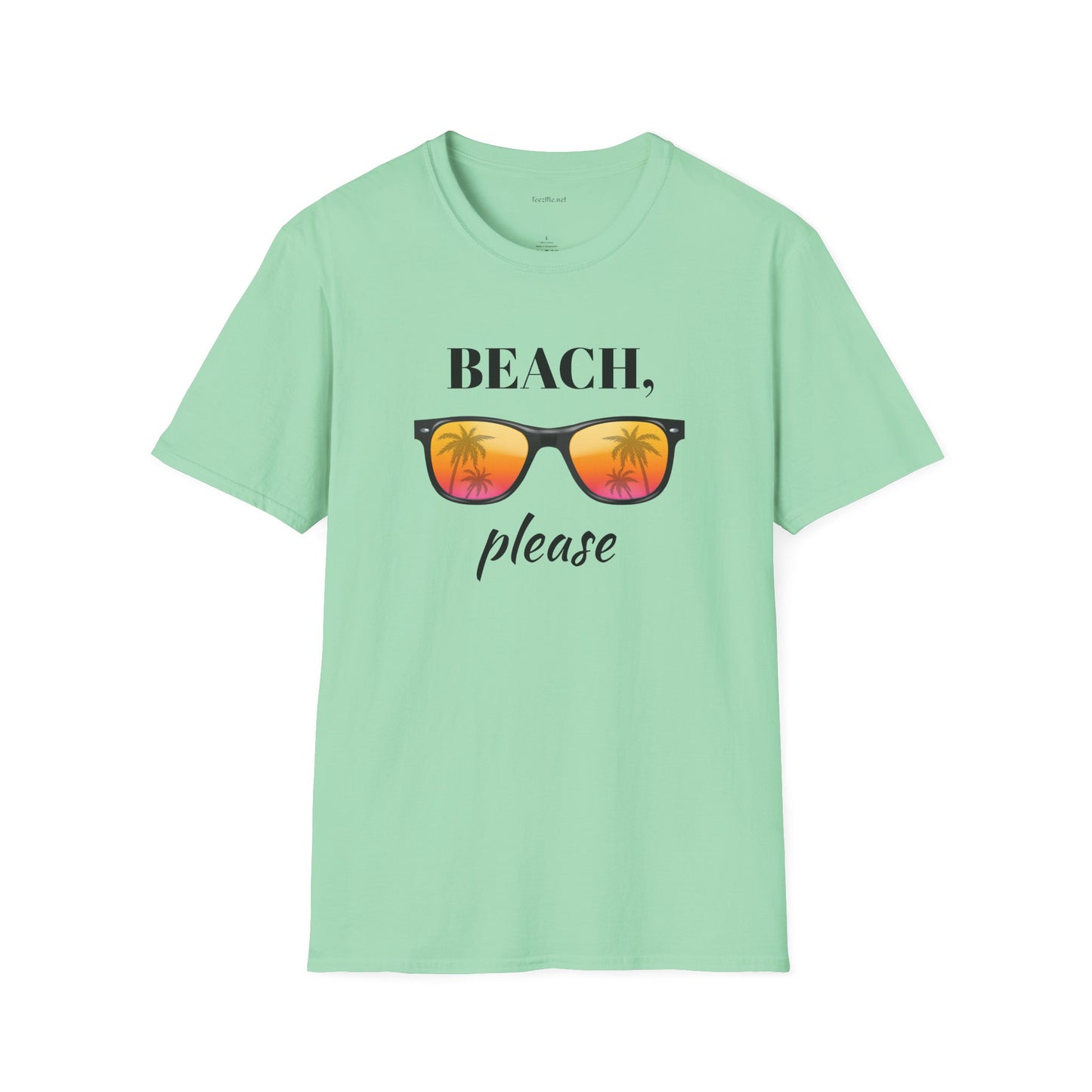 Beach please - Unisex Softstyle T-Shirt 100% Cotton Graphic