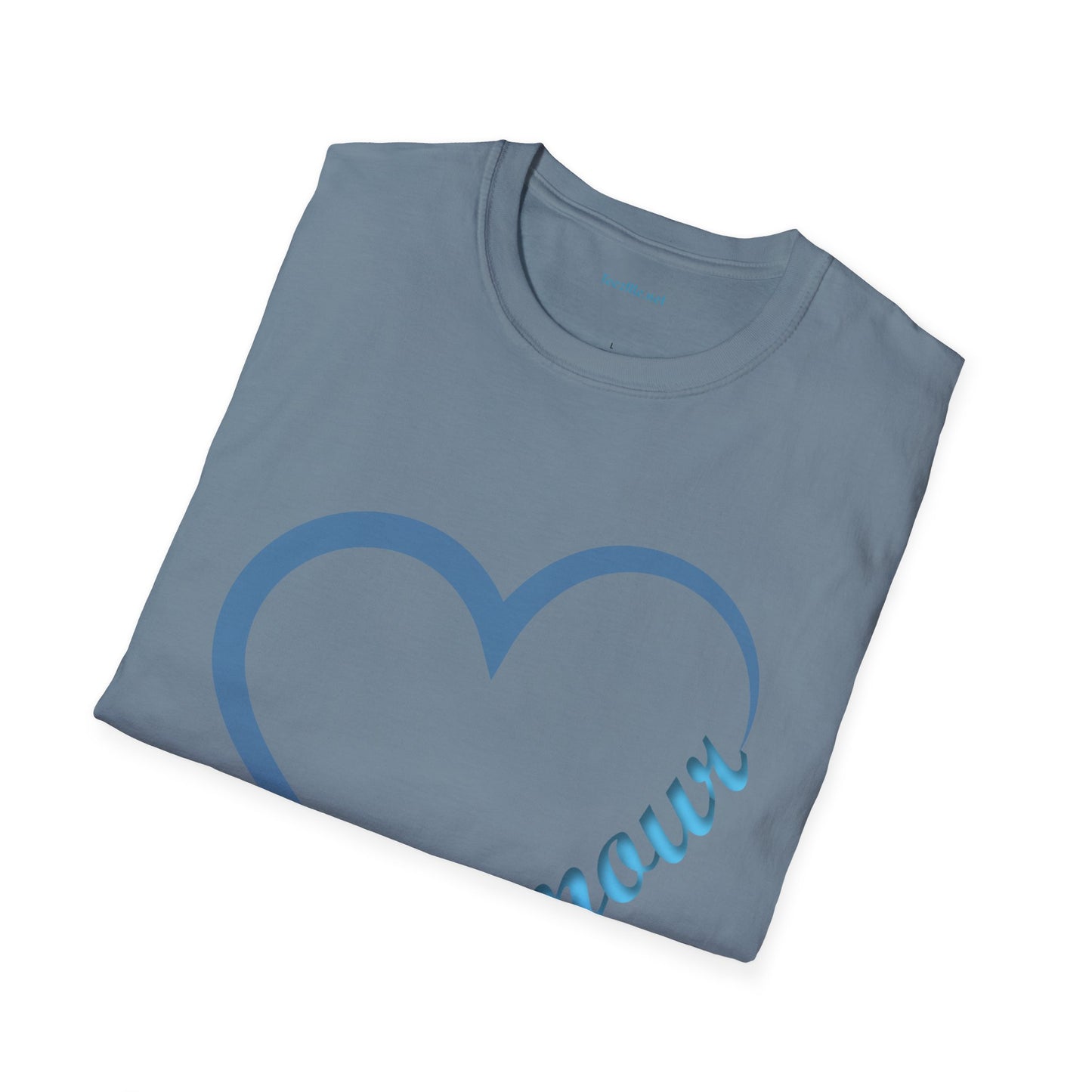 Amour (Turquoise) Unisex Softstyle T-Shirt 100% Cotton Graphic