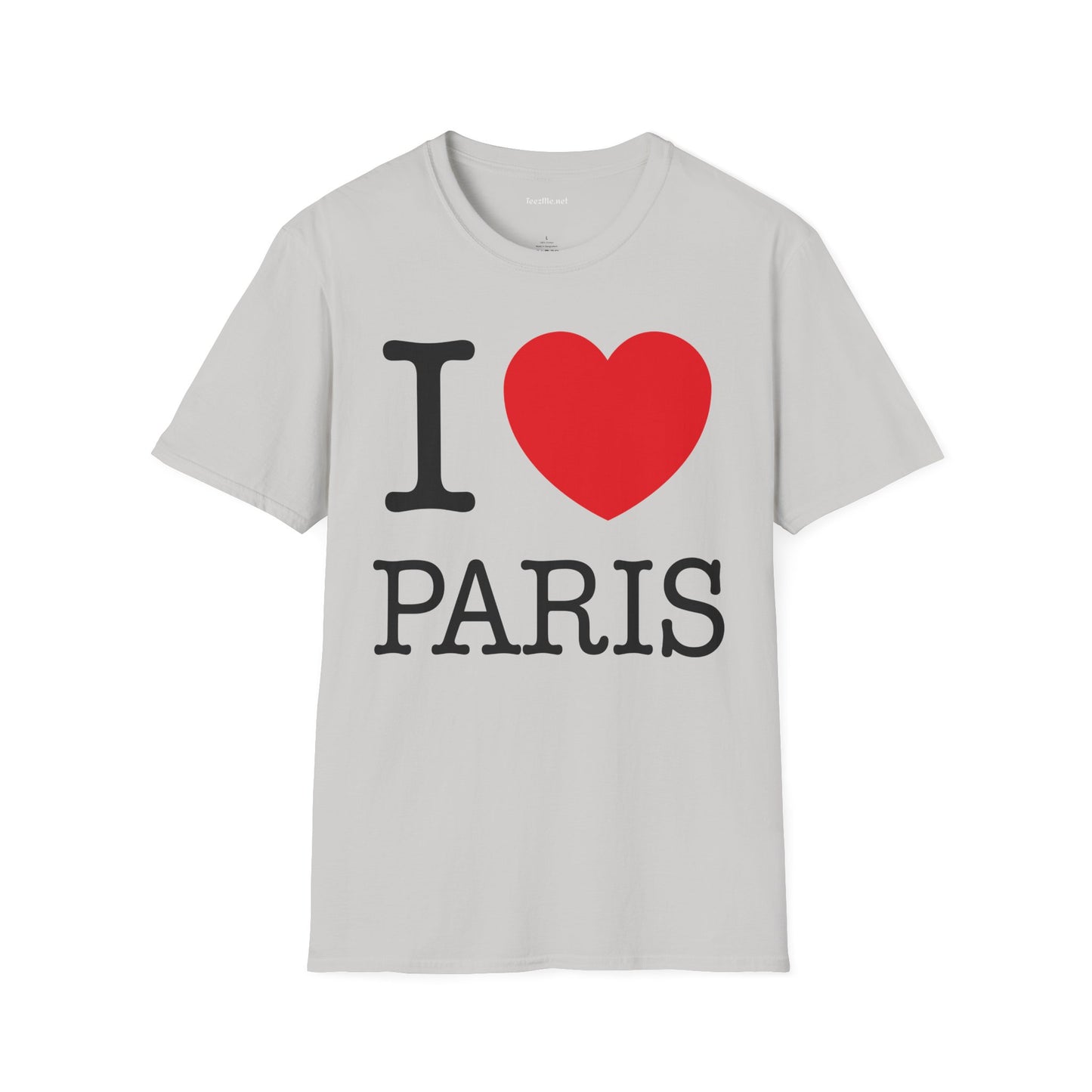 I Love Paris Unisex Softstyle T-Shirt 100% Cotton