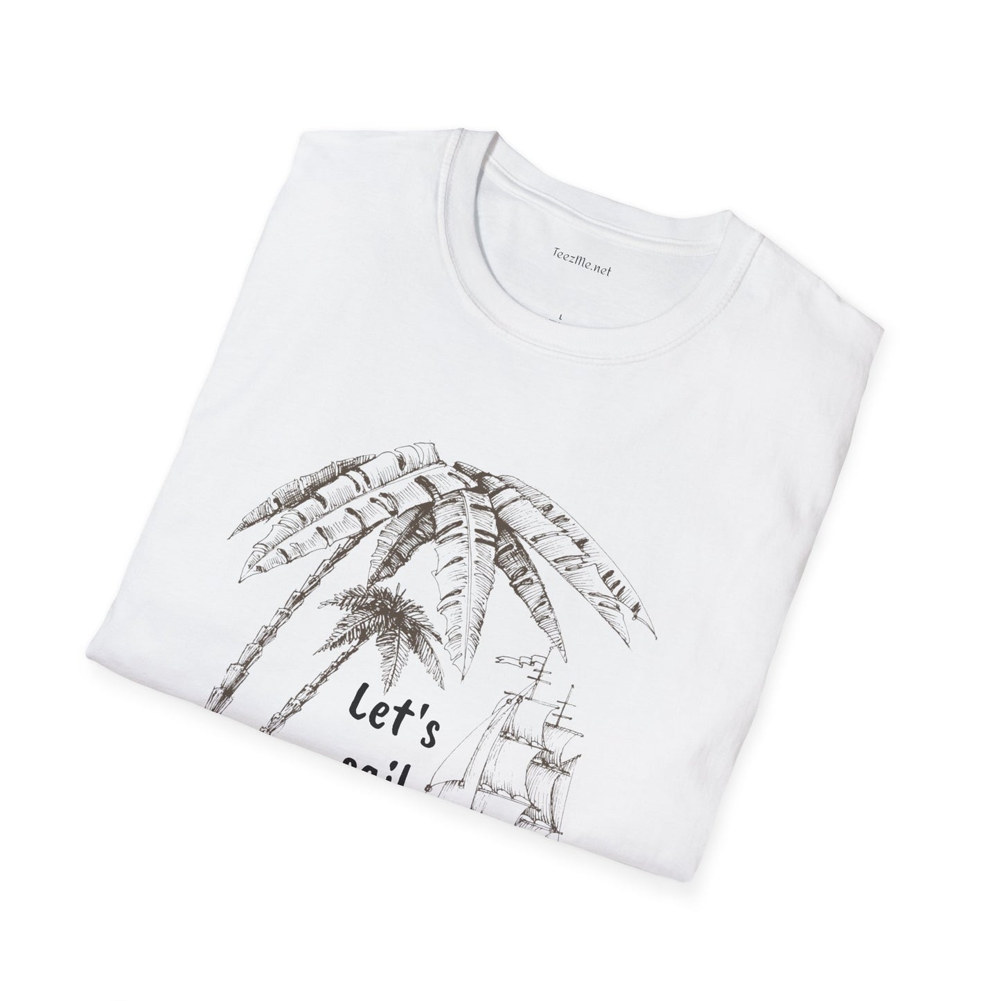 Let's sail away - Unisex Softstyle T-Shirt 100% Cotton Graphic