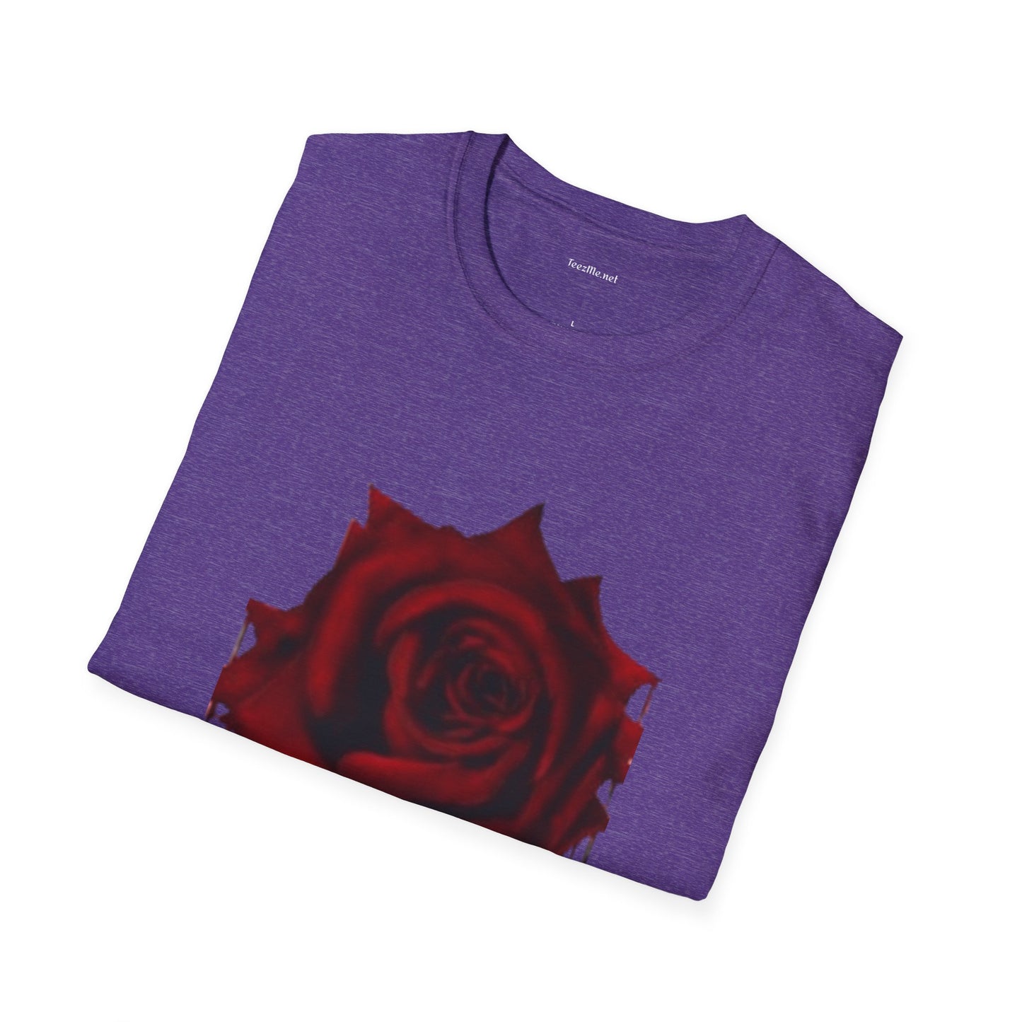 Bleeding Rose Illustration - Unisex Softstyle T-Shirt 100% Cotton Graphic