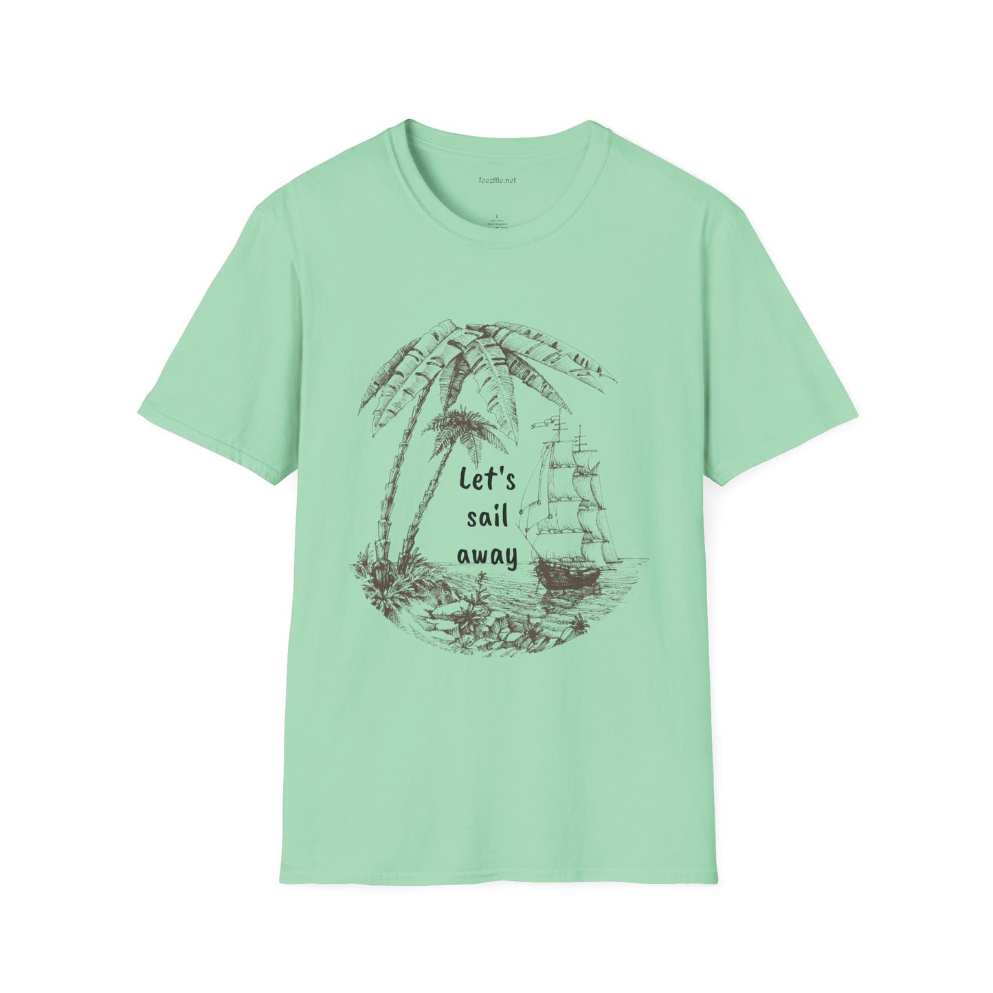 Let's sail away - Unisex Softstyle T-Shirt 100% Cotton Graphic