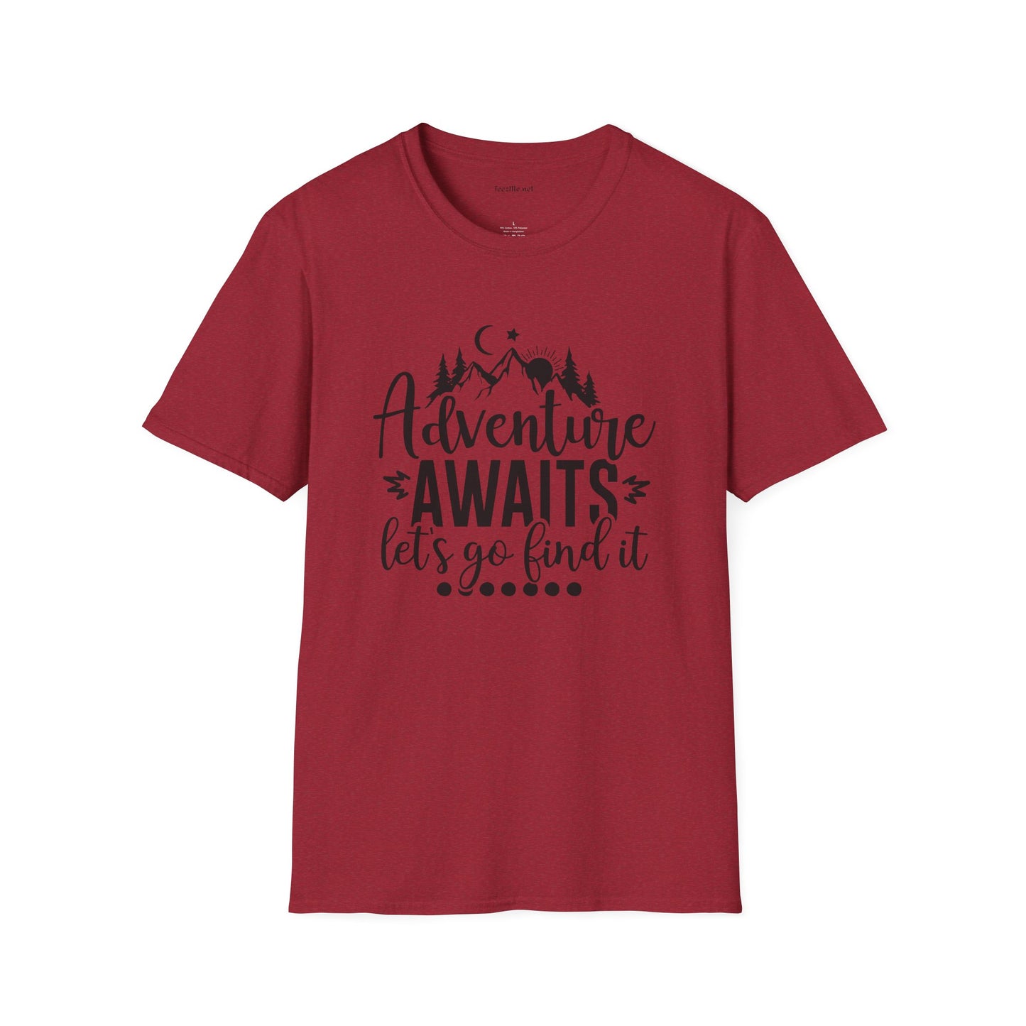 Adventure Awaits Unisex Softstyle T-Shirt 100% Cotton Graphic