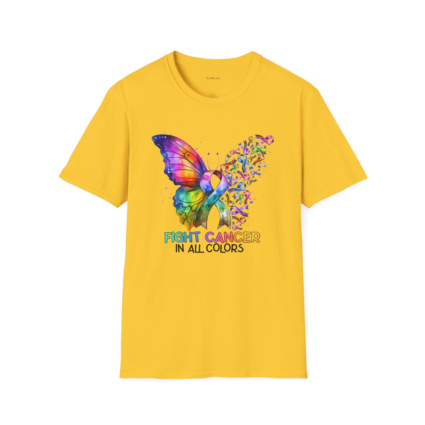 Fight Cancer - Unisex Softstyle T-Shirt 100% Cotton Graphic