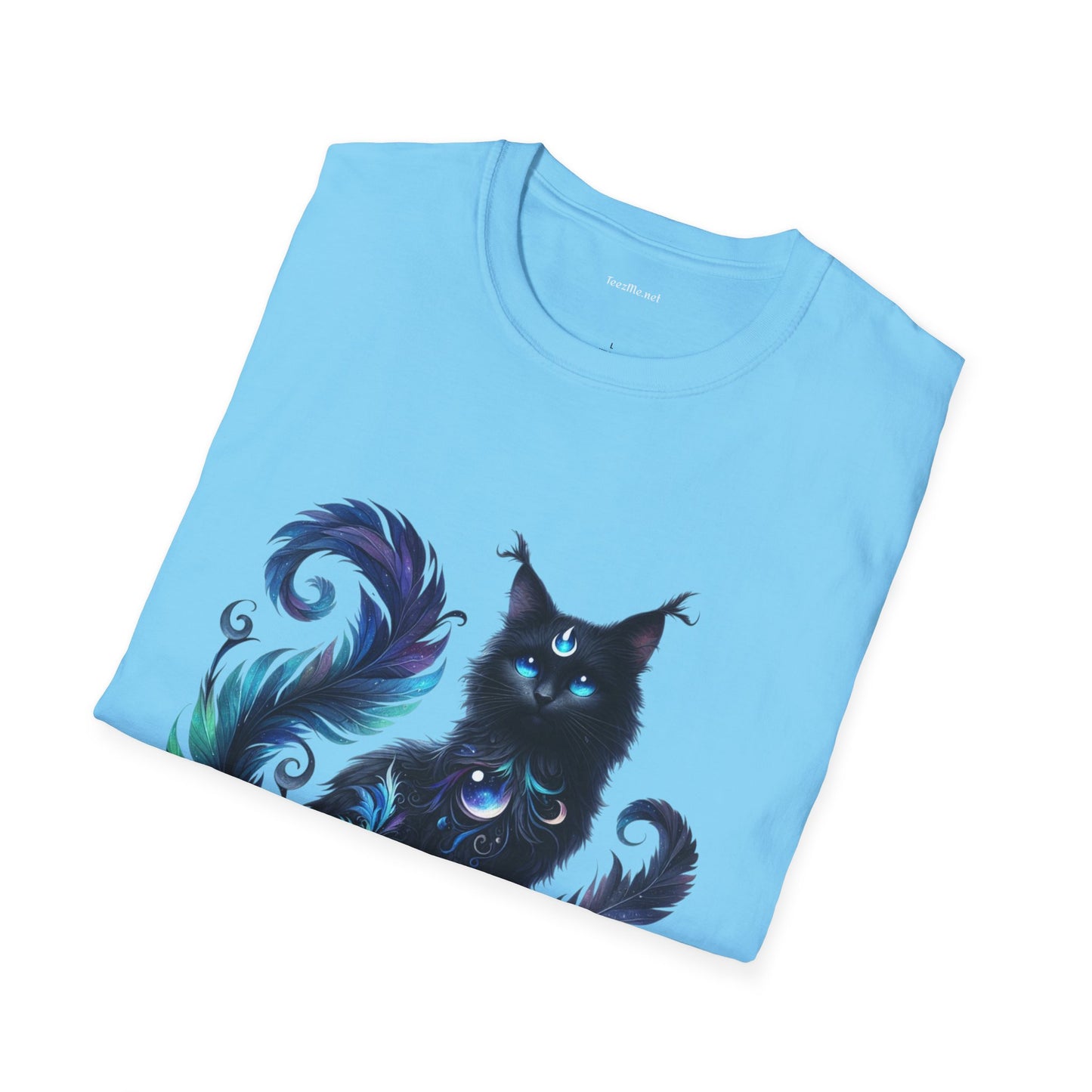 Black Spiritual Cat - Shirt 100% Cotton Graphic